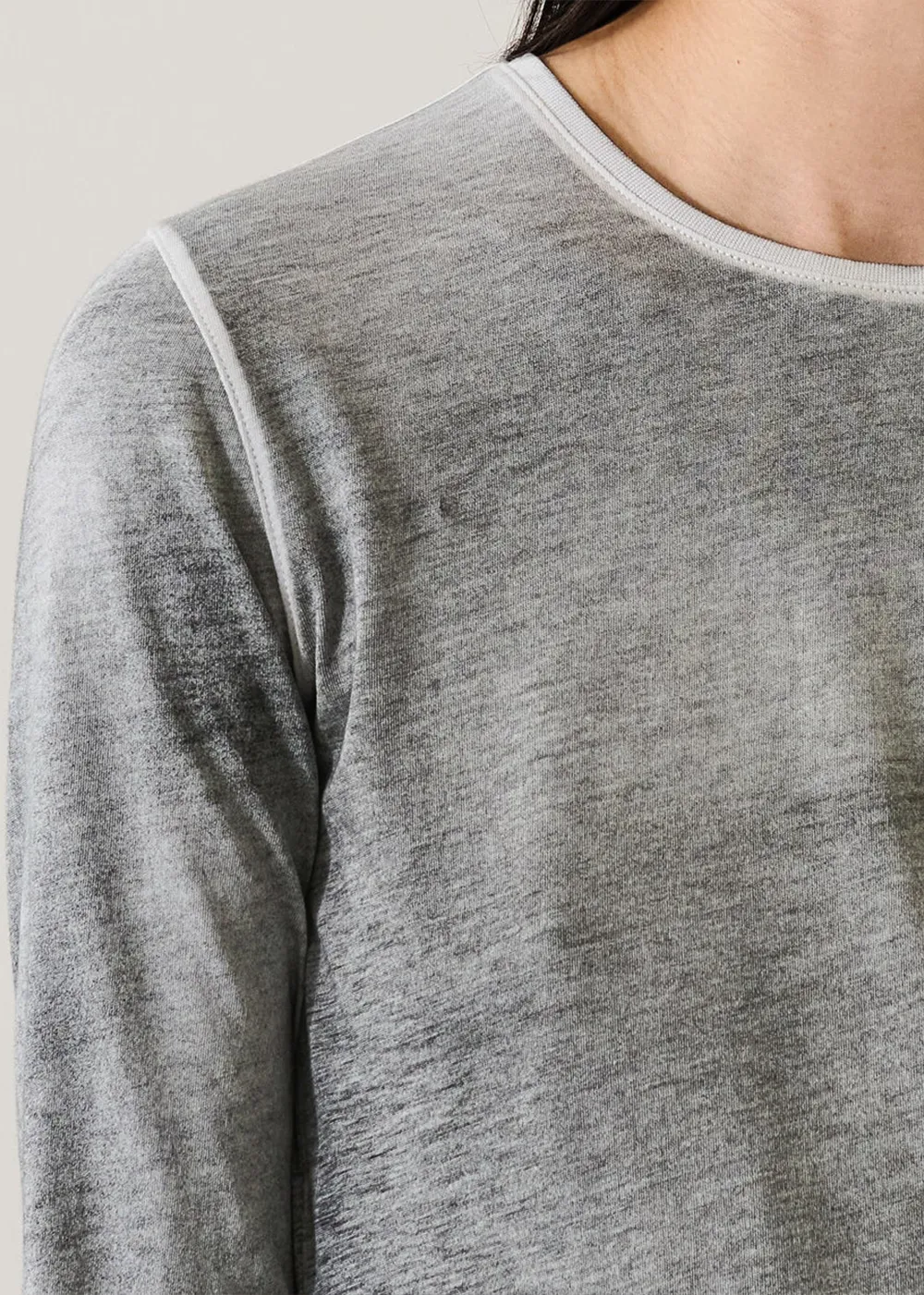 Reverse Spray Crewneck Long Sleeve Pima T-Shirt sold by Denali product image thumbnail 2