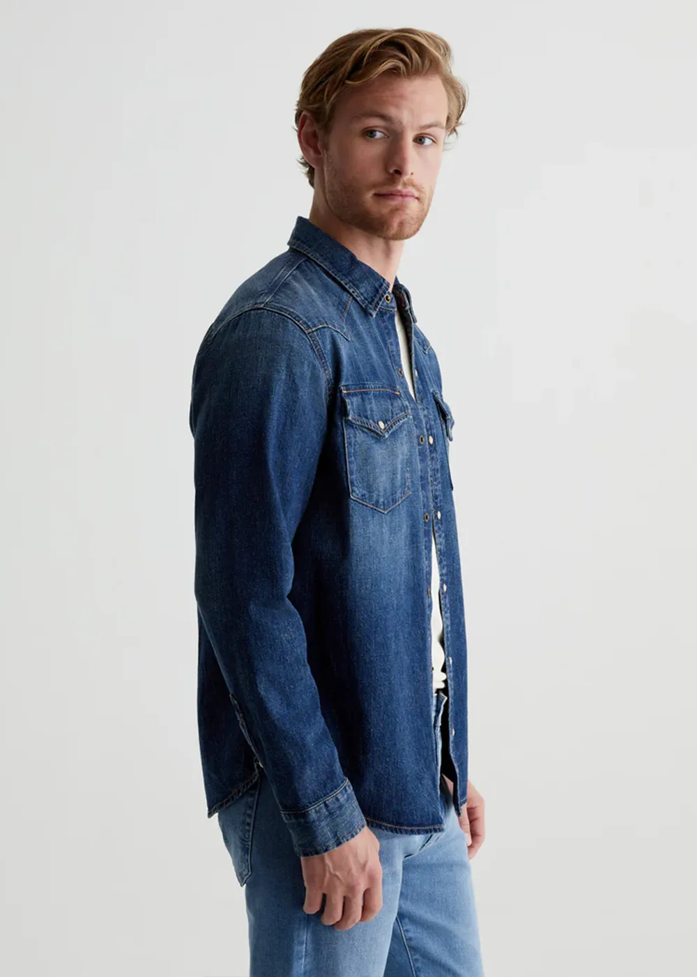 Aiden Western Denim Shirt sold by Danali product image thumbnail 3