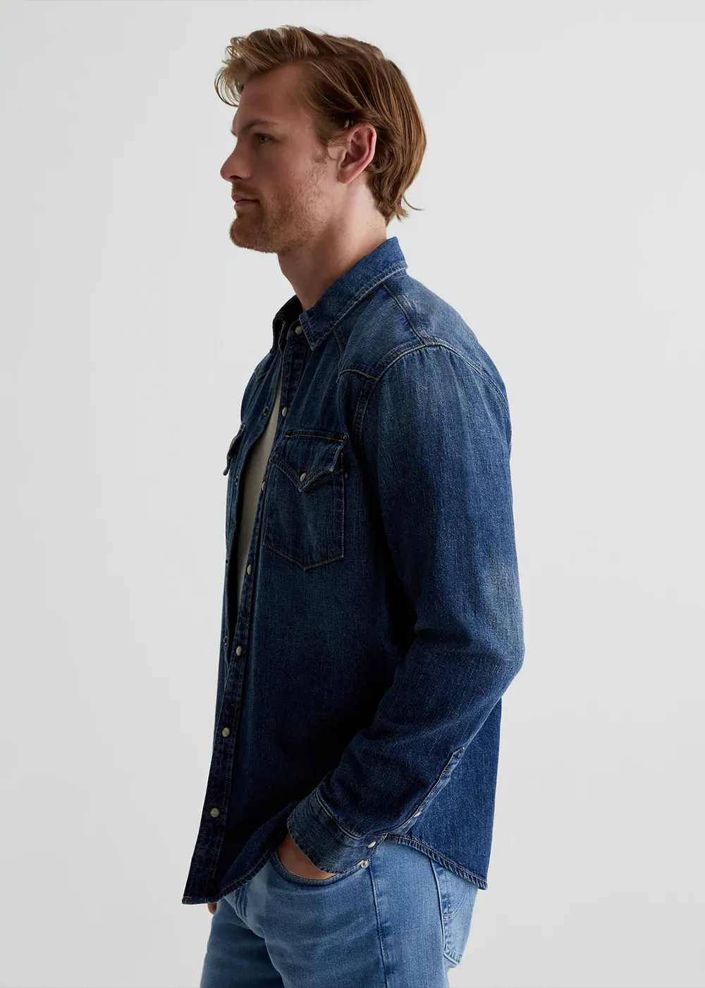 Aiden Western Denim Shirt sold by Danali product image thumbnail 5
