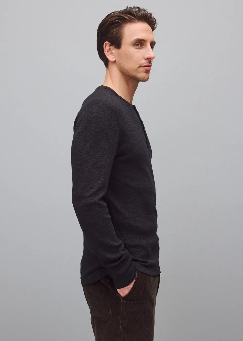 1x1 Slub Slim Henley sold by Danali product image thumbnail 4