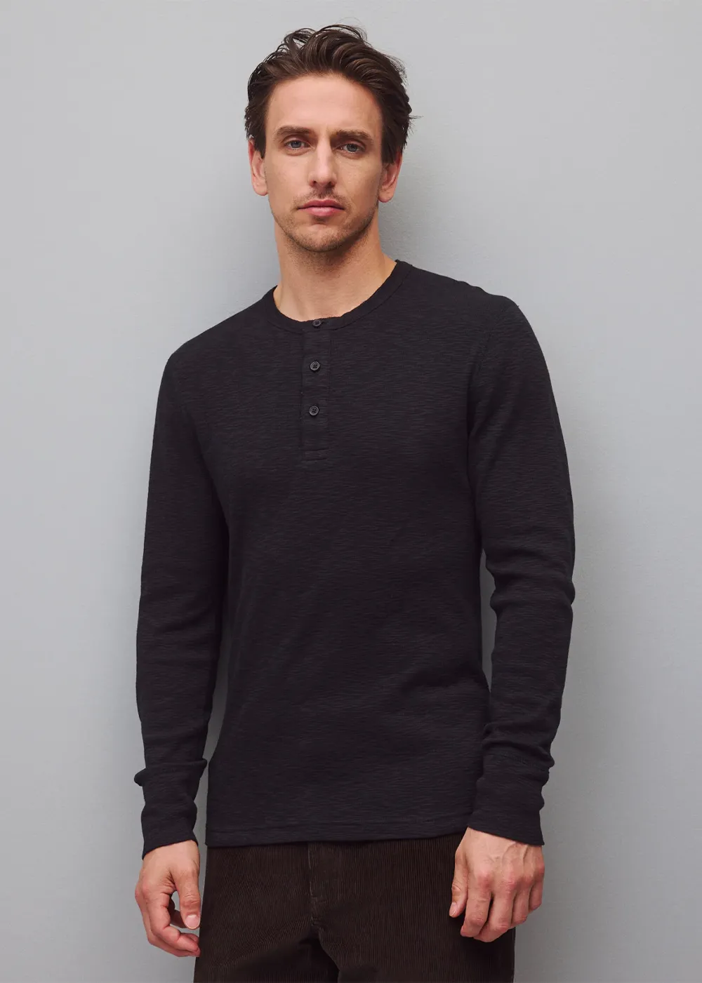 1x1 Slub Slim Henley sold by Danali