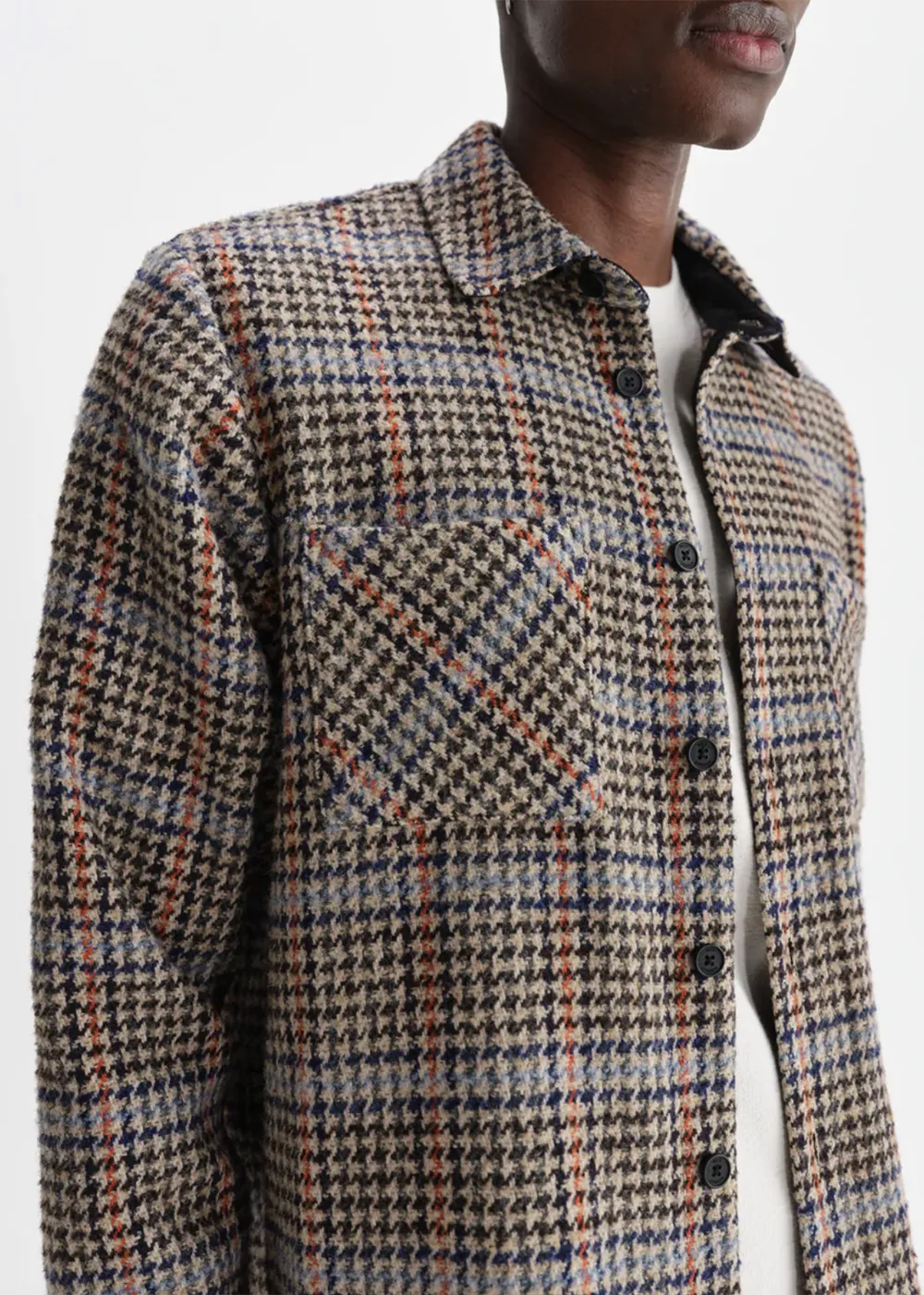 Whiting Overshirt Wool Mix Houndstooth sold by Danali product image thumbnail 4