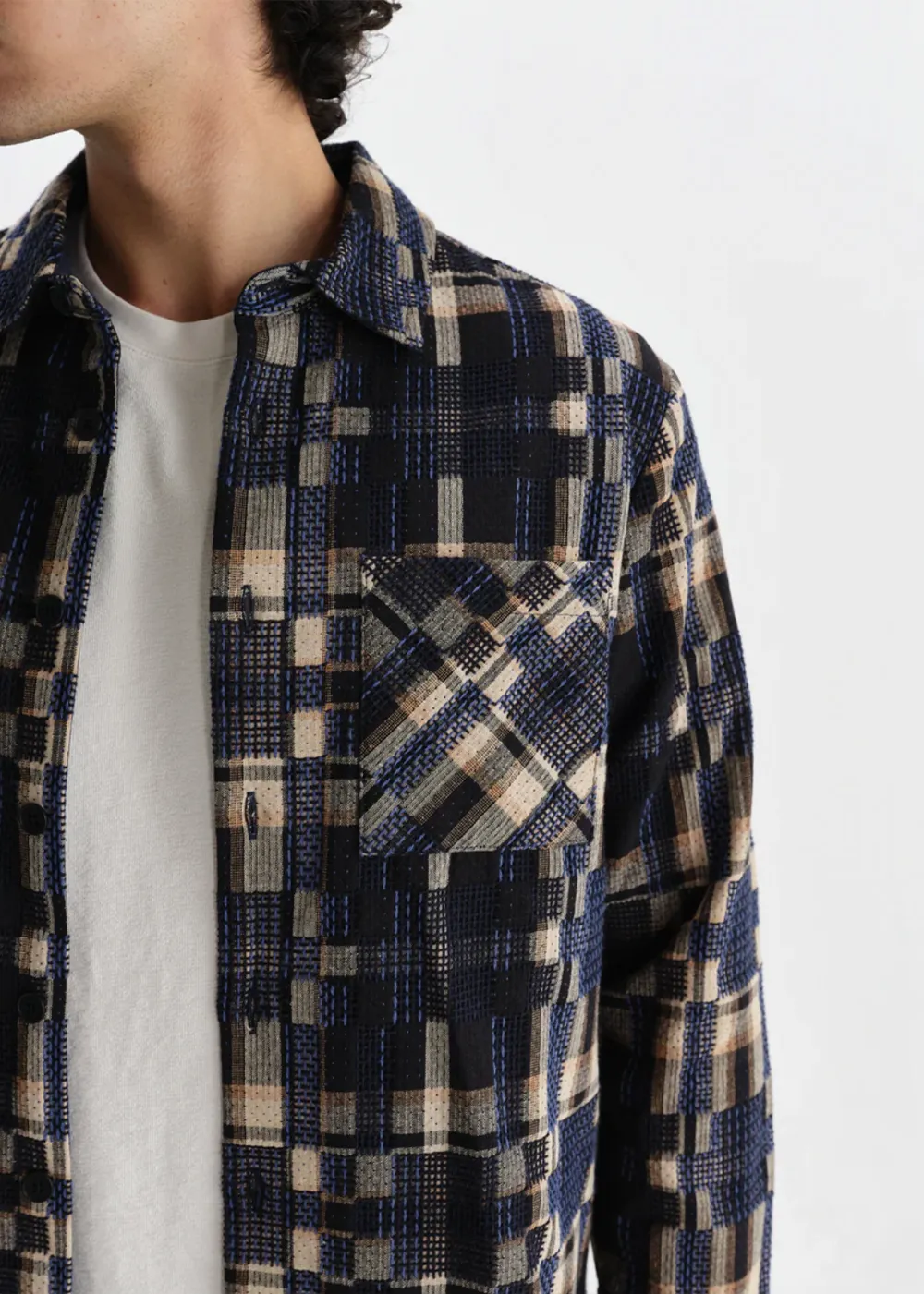 Whiting Overshirt Glitch Check sold by Danali product image thumbnail 3