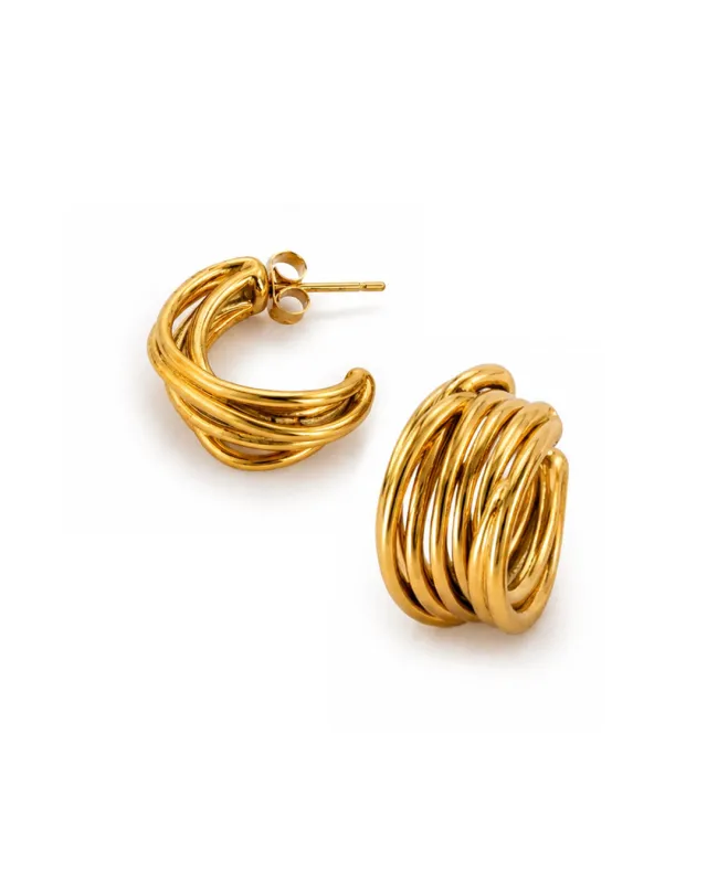 Rumble Earring made by Bamboo Blonde