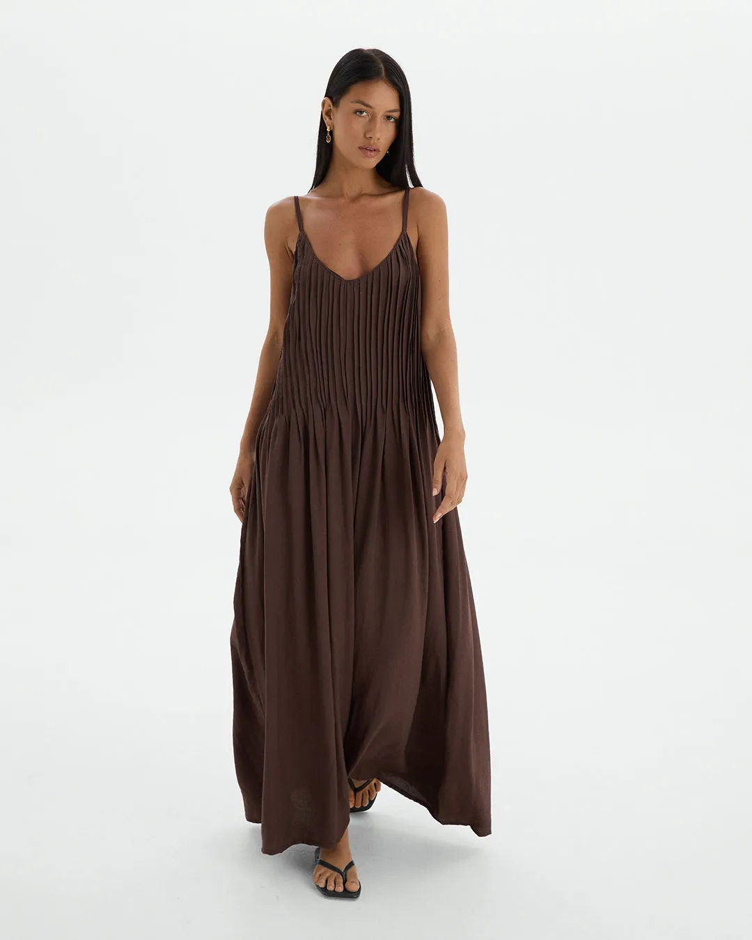 Gima Pleats Maxi Dress sold by Bamboo Blonde