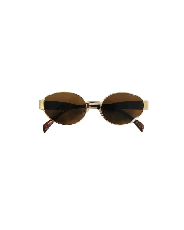 Lavinia Oval Sunglasses made by Bamboo Blonde
