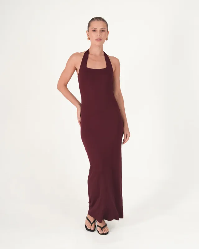 Summer Halter Maxi Dress made by Bamboo Blonde