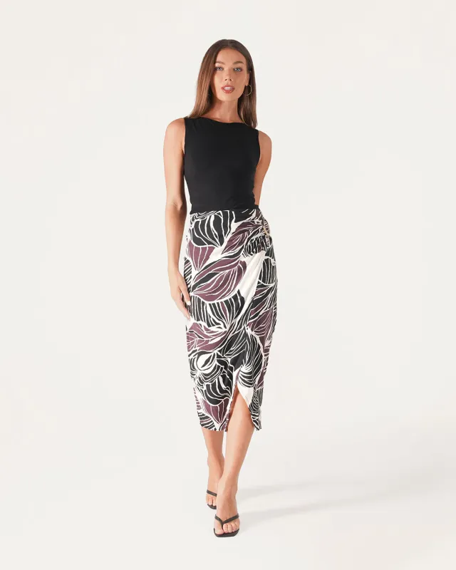 Meadow Wrap Midi Skirt made by Bamboo Blonde