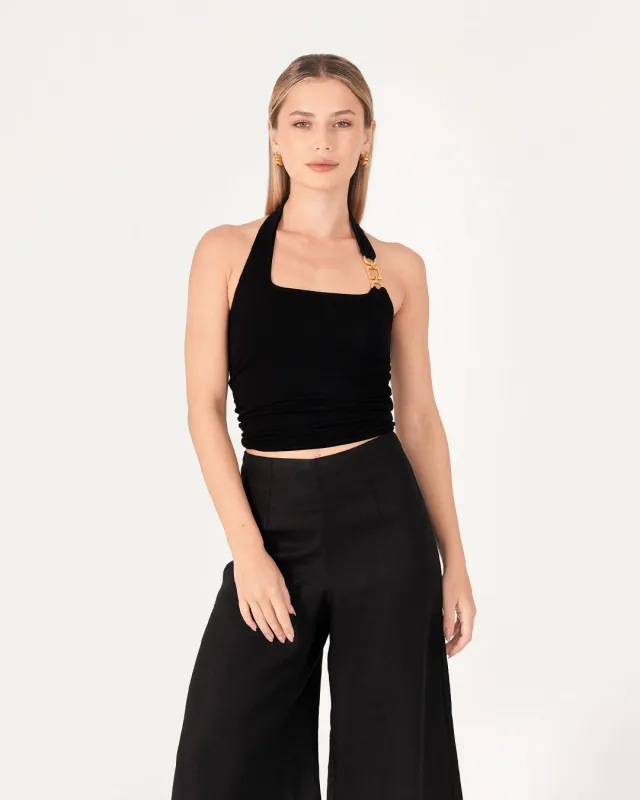 Lucia Halter Jersey Top made by Bamboo Blonde