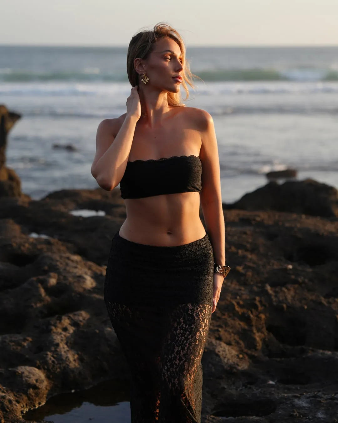 Basic Jersey Lace Bandeau sold by Bamboo Blonde product image thumbnail 4