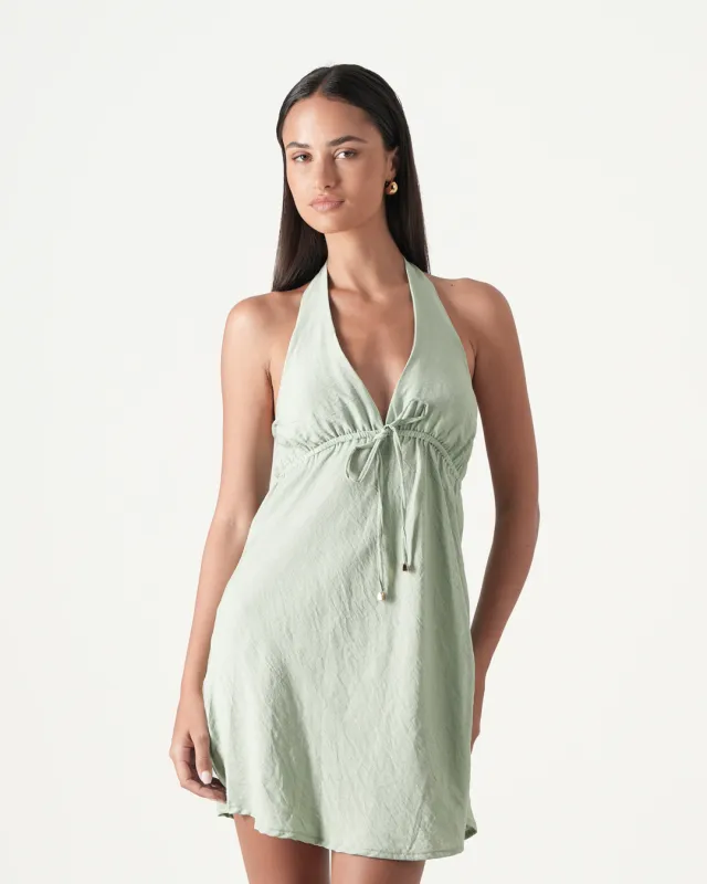 Sally Halter Mini Dress made by Bamboo Blonde