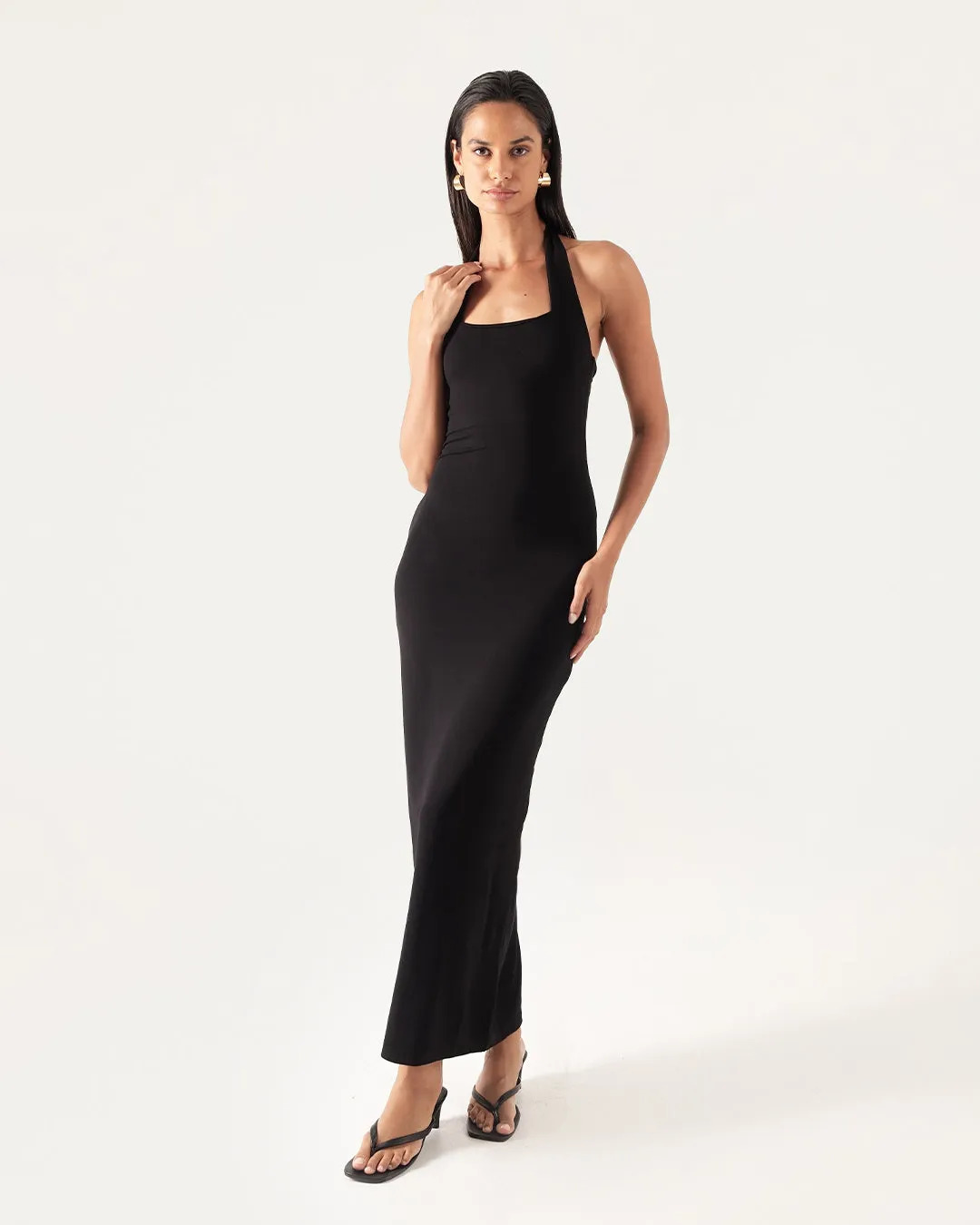 Summer Halter Maxi Dress sold by Bamboo Blonde