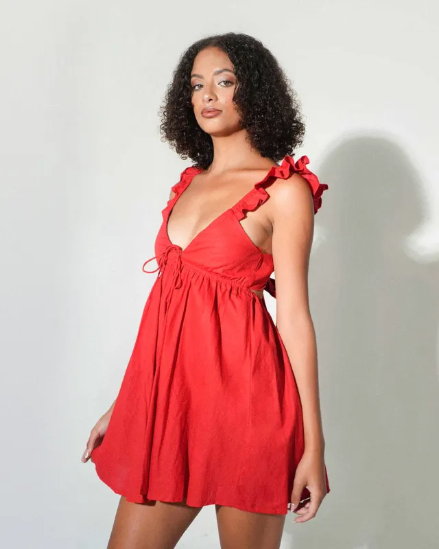 Mandy Frill Mini Dress made by Bamboo Blonde
