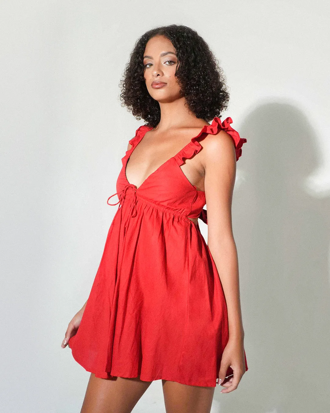 Mandy Frill Mini Dress sold by Bamboo Blonde