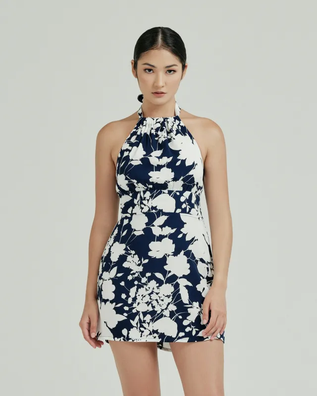 Marbella Halter Mini Dress made by Bamboo Blonde