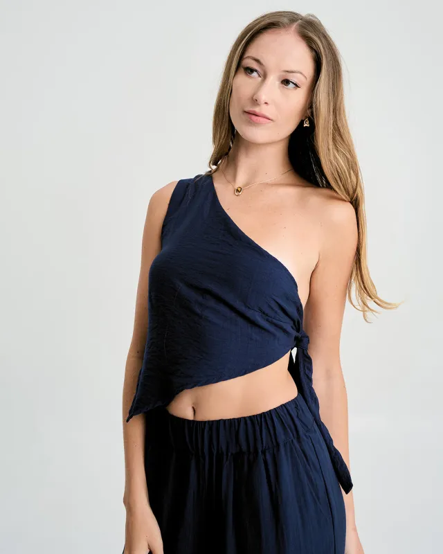 Tamazin One Shoulder Top made by Bamboo Blonde