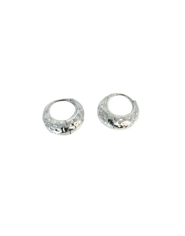 Julia Hammered Hoop Earrings made by Bamboo Blonde