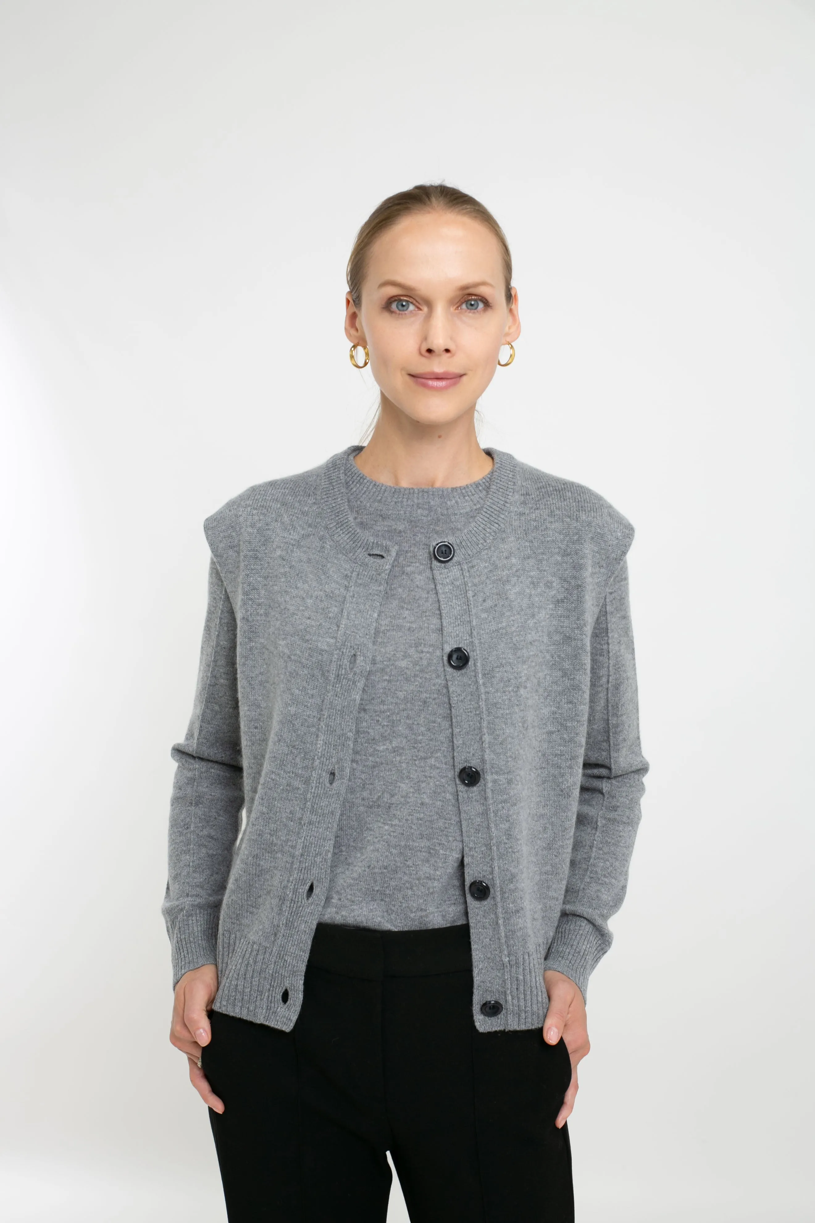 Cashmere Blend Button Vest sold by In Cashmere product image thumbnail 3