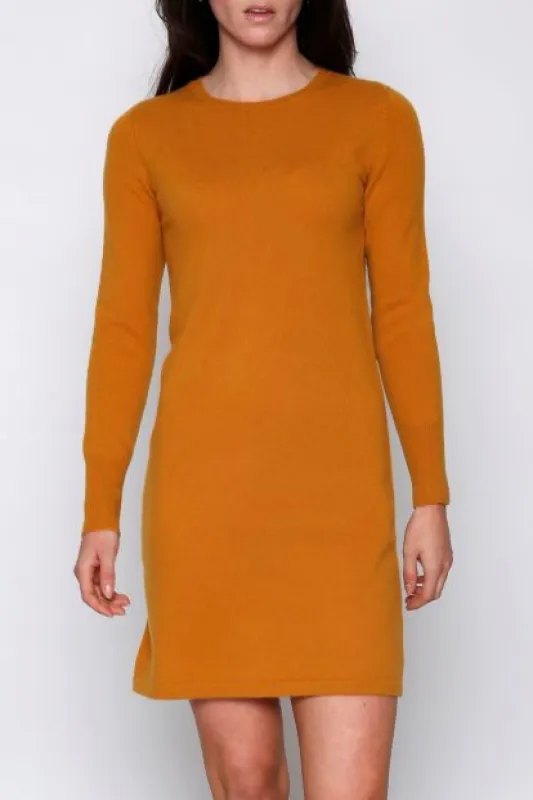 Cashmere Long Sleeve Crew Neck Dress made by In Cashmere
