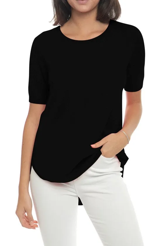 100% Cashmere Short Sleeve Crew Neck Tunic sold by In Cashmere product image thumbnail 3