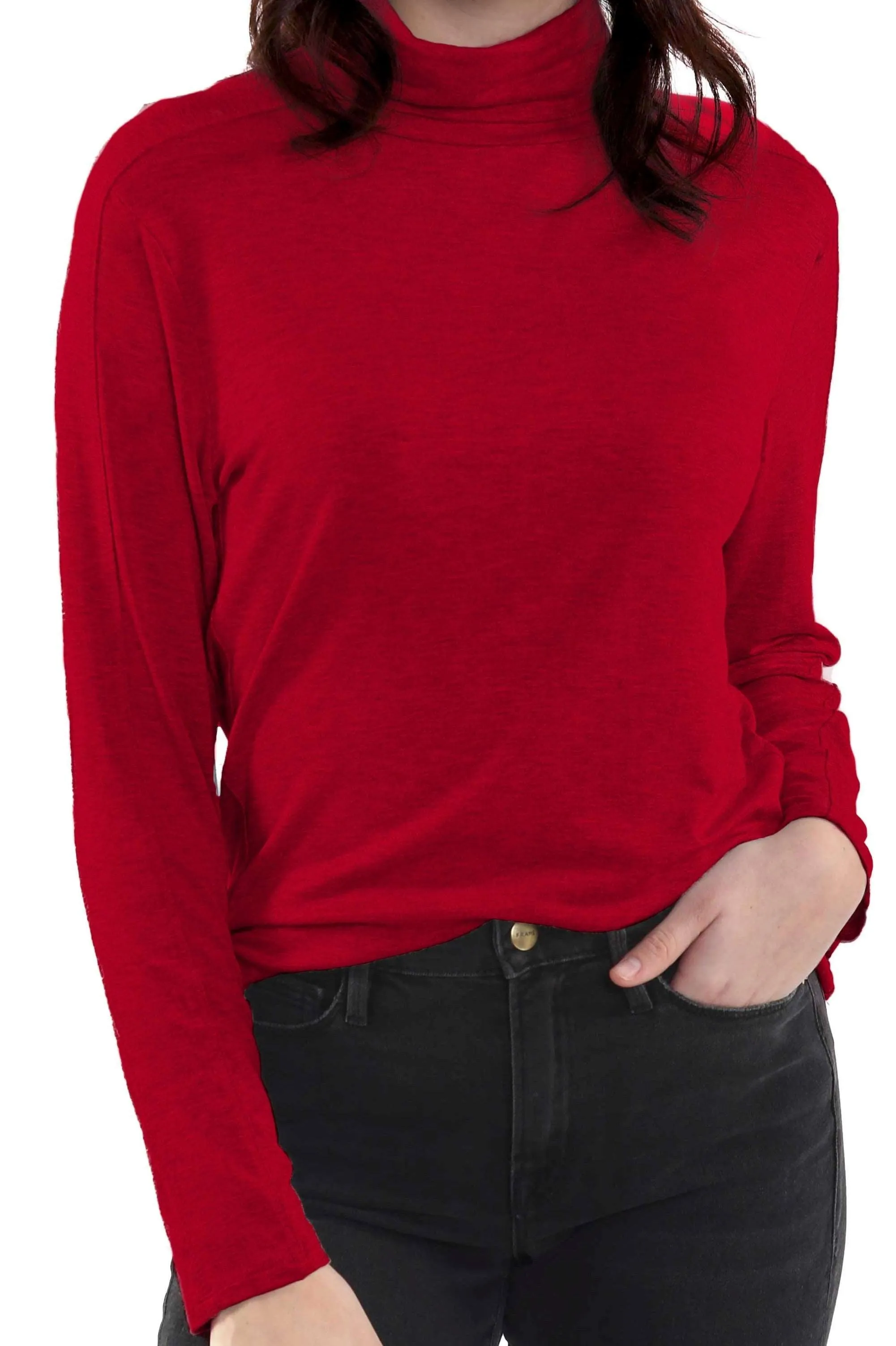 Long Sleeve Fine Knit Turtleneck sold by In Cashmere product image thumbnail 3