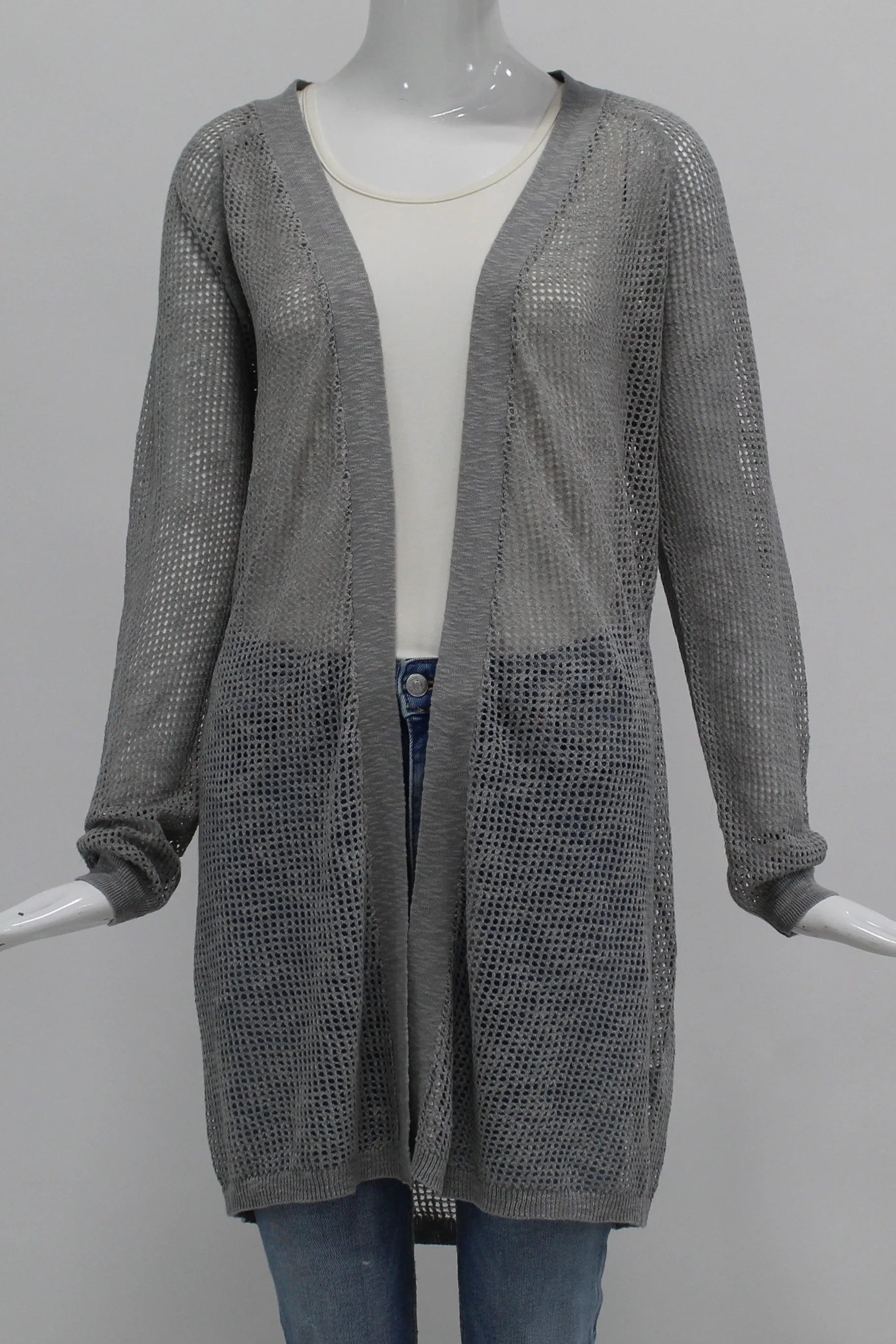 Mesh Raglan Open Cardigan sold by In Cashmere product image thumbnail 5
