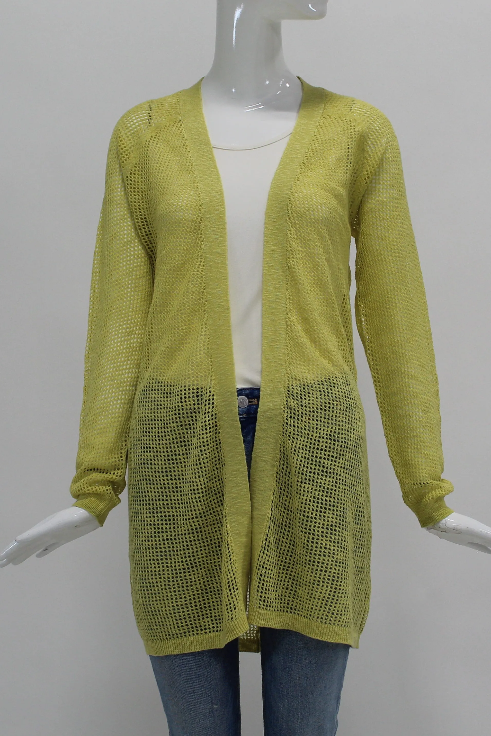 Mesh Raglan Open Cardigan sold by In Cashmere product image thumbnail 2