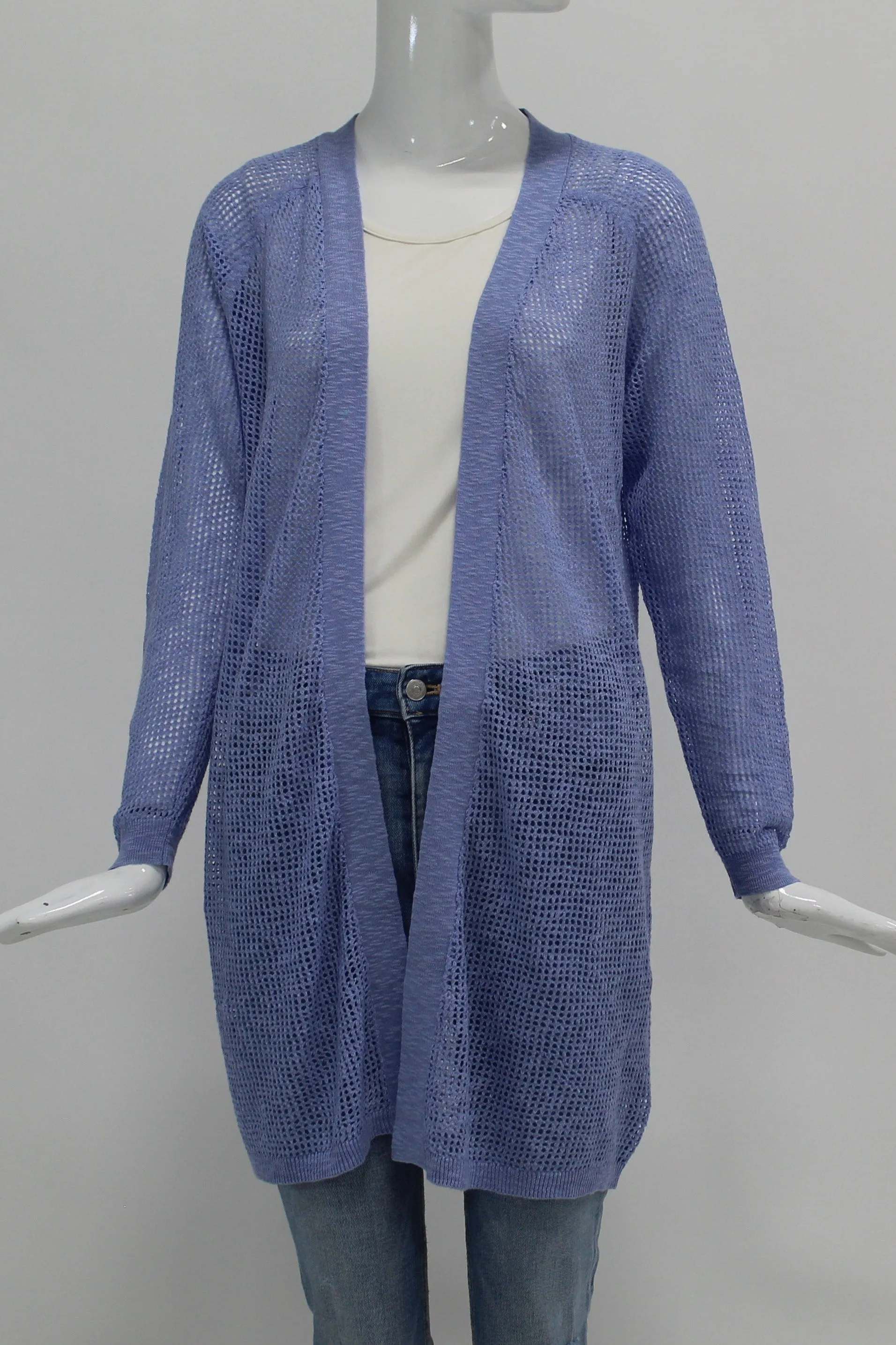 Mesh Raglan Open Cardigan sold by In Cashmere product image thumbnail 4