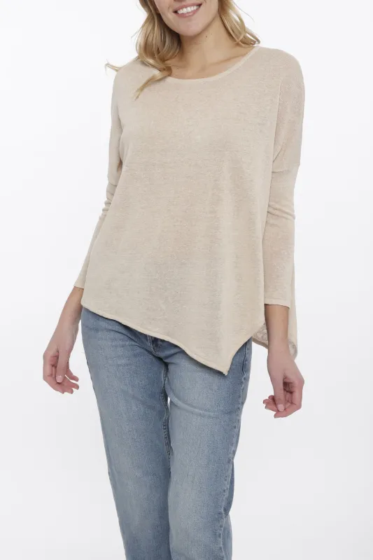 Asymmetric Detail Top made by In Cashmere