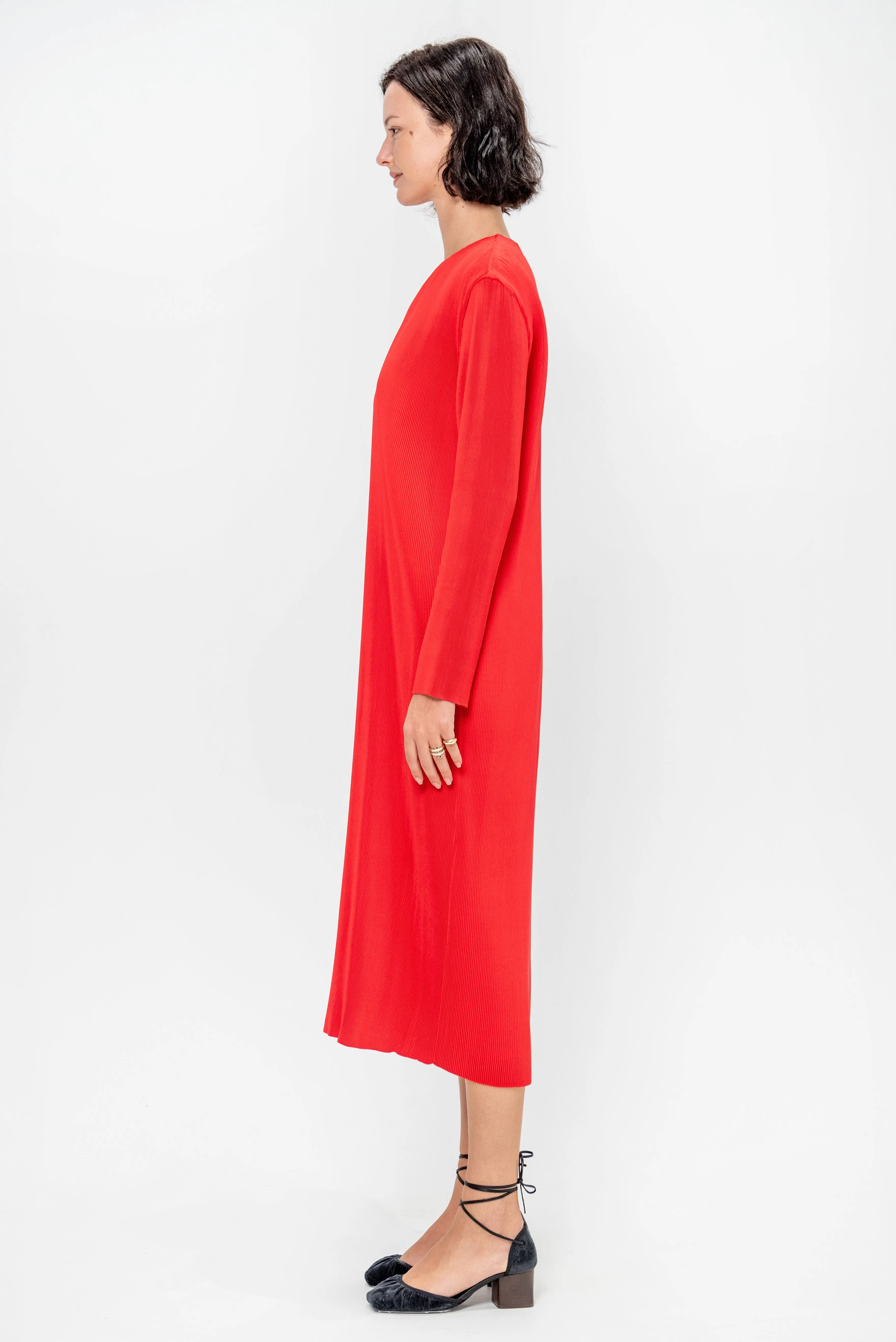 Plissé Midi Dress, Red sold by Kick Pleat product image thumbnail 3