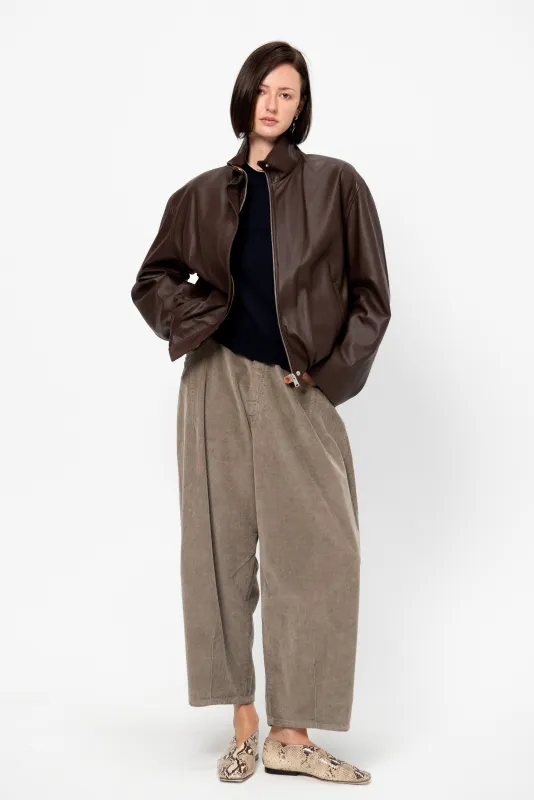 Corduroy Baggy Pants, Cobblestone sold by Kick Pleat
