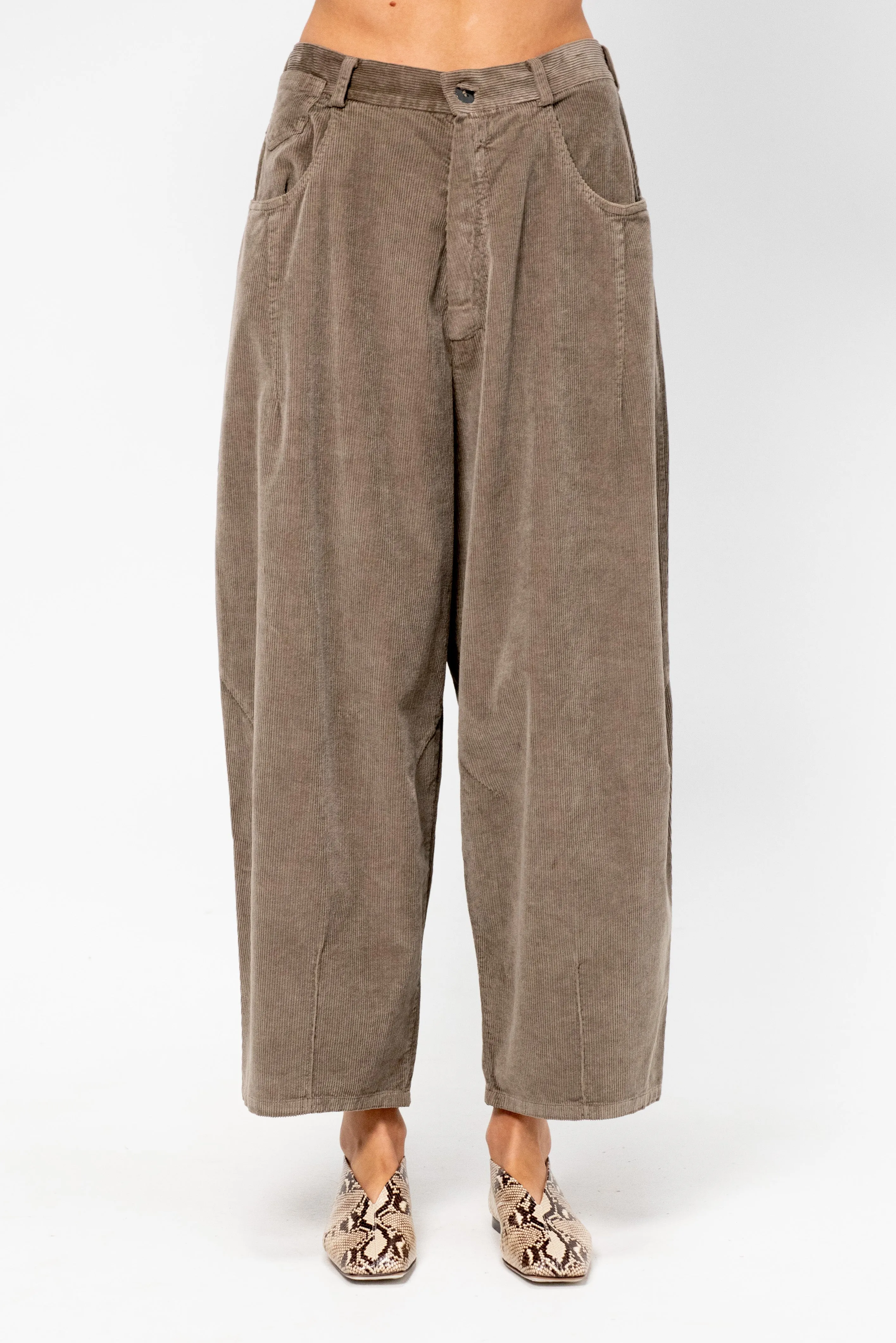 Corduroy Baggy Pants, Cobblestone sold by Kick Pleat product image thumbnail 2