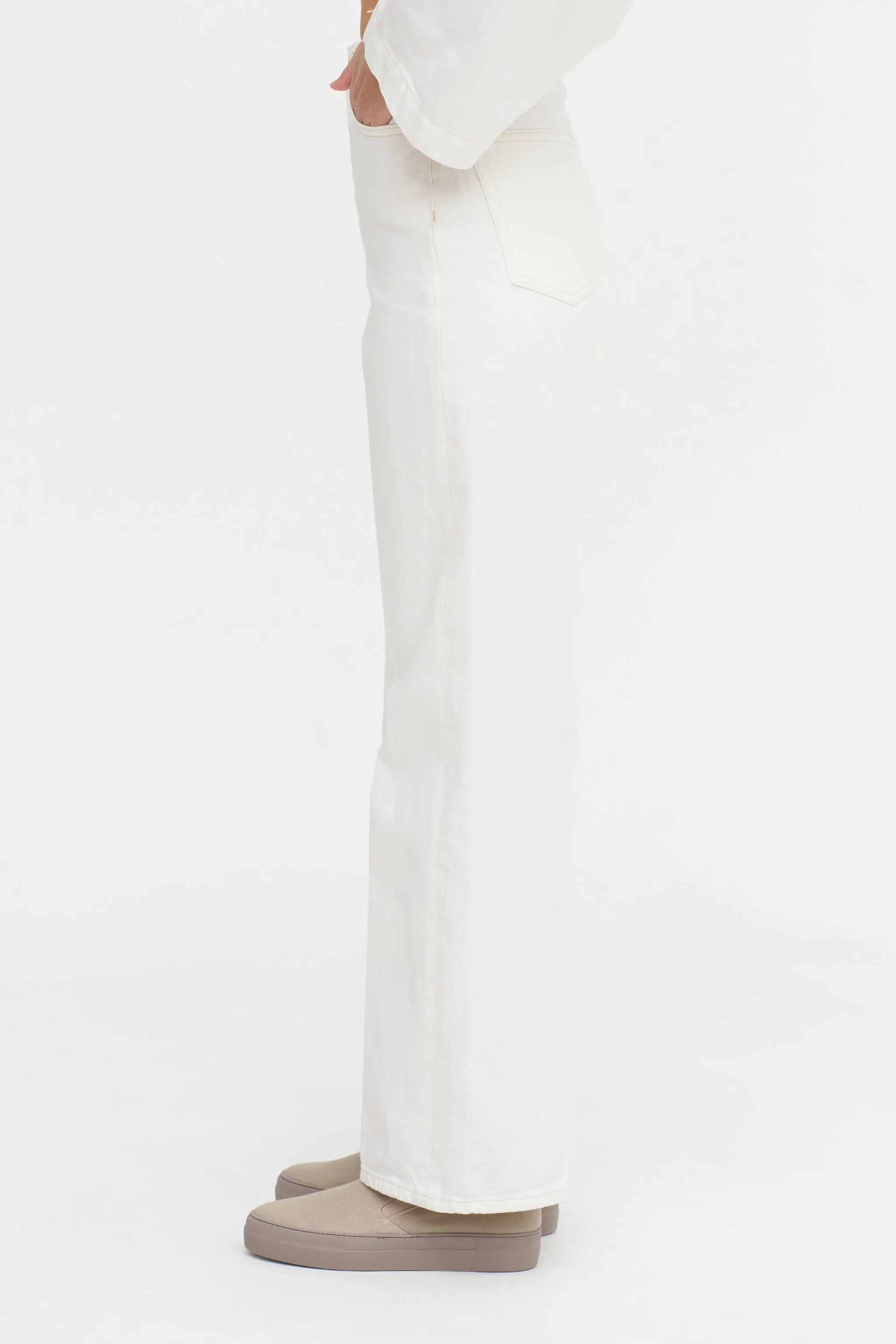 The Quinn Selvedge Jean, White sold by Kick Pleat product image thumbnail 3