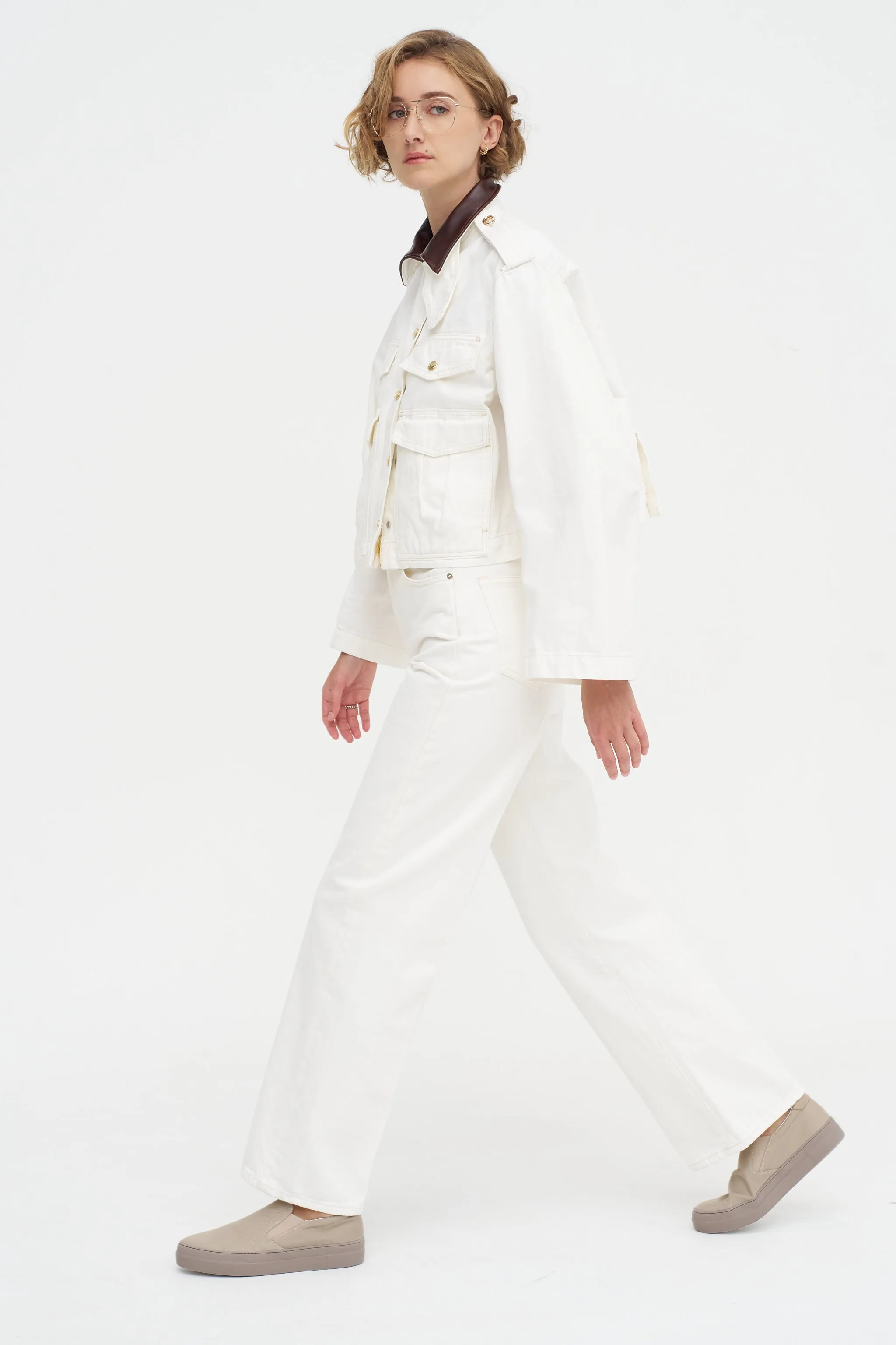 The Quinn Selvedge Jean, White sold by Kick Pleat product image thumbnail 5