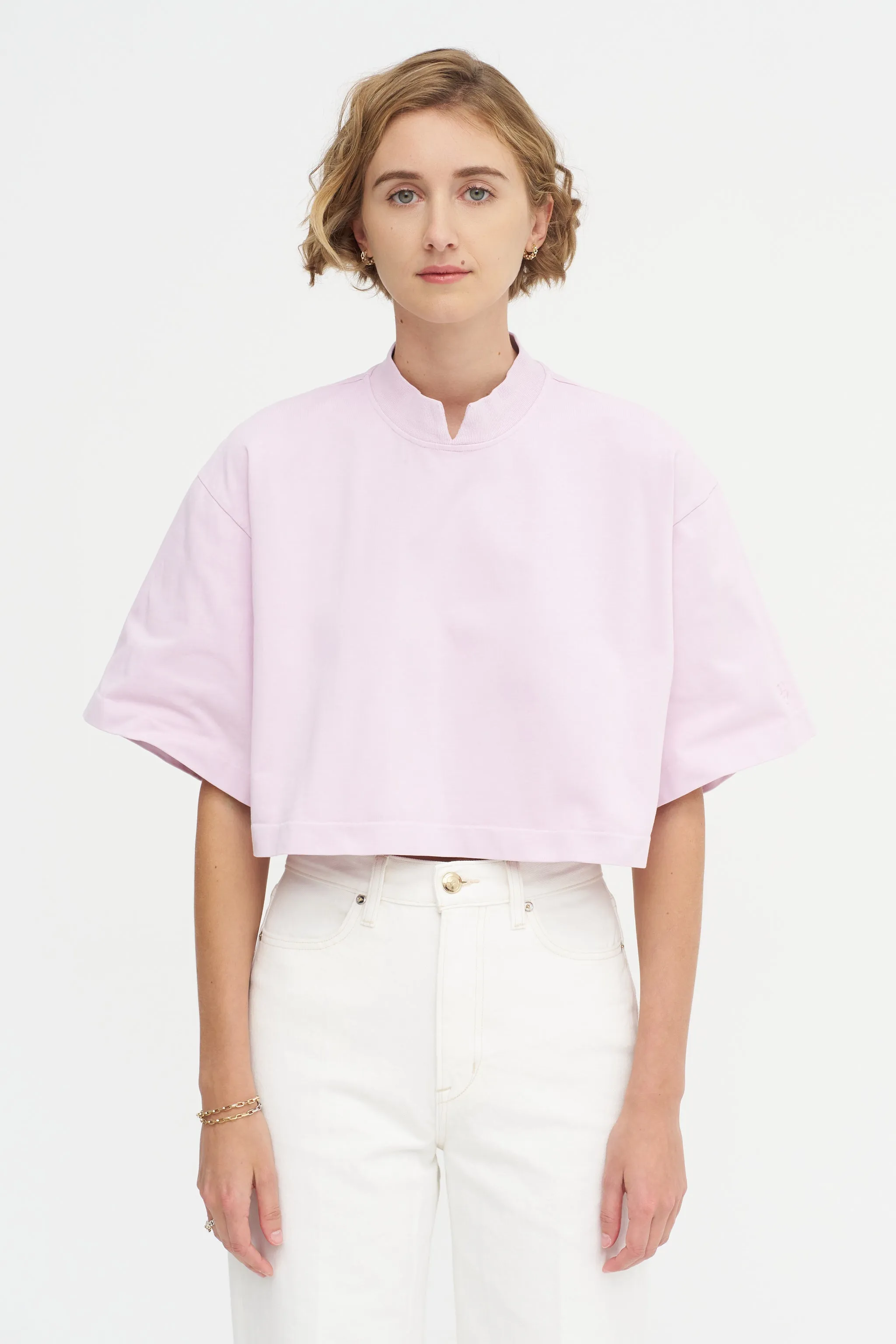The Nessa Top, Blush Pink Acid Wash sold by Kick Pleat product image thumbnail 2