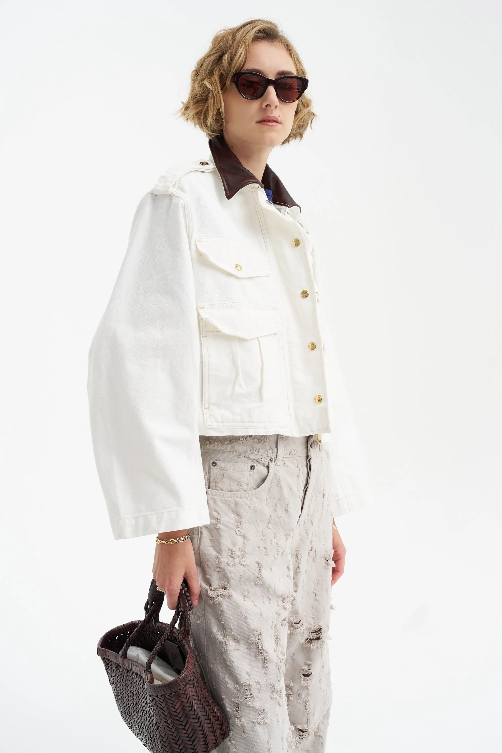 The Henderson Jacket, White sold by Kick Pleat