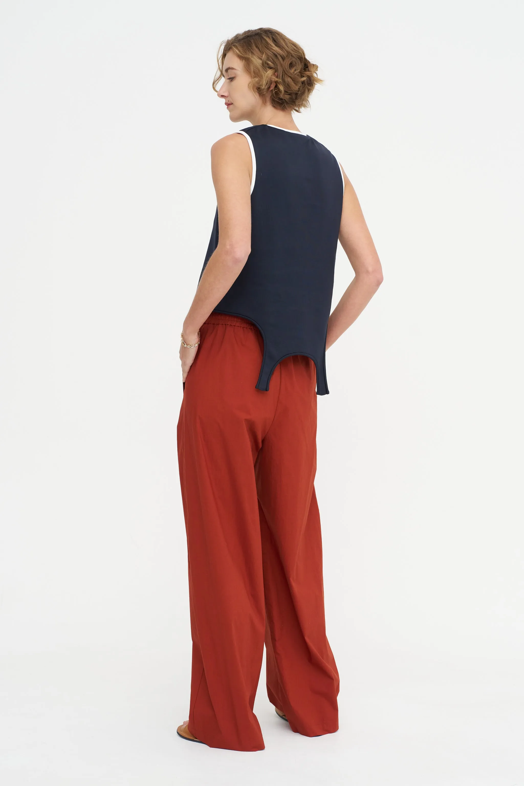 Poplin Pants, Red Earth sold by Kick Pleat product image thumbnail 5