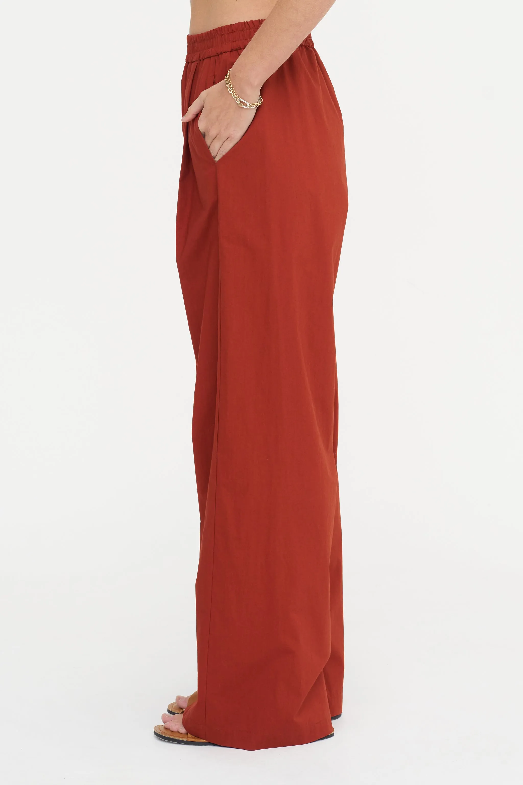 Poplin Pants, Red Earth sold by Kick Pleat product image thumbnail 3