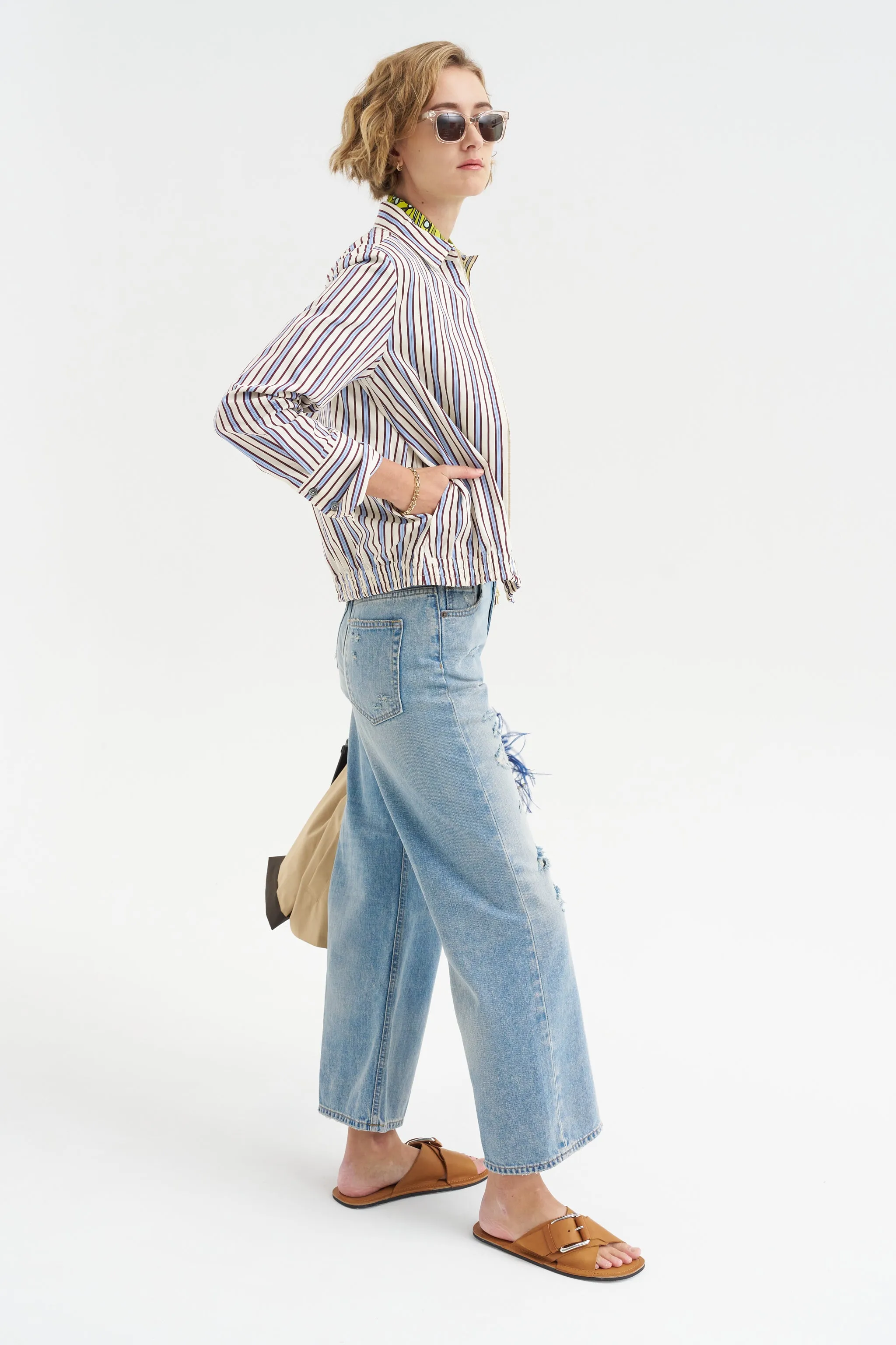 Fancy Stripe Shirt, Baltic Blue sold by Kick Pleat