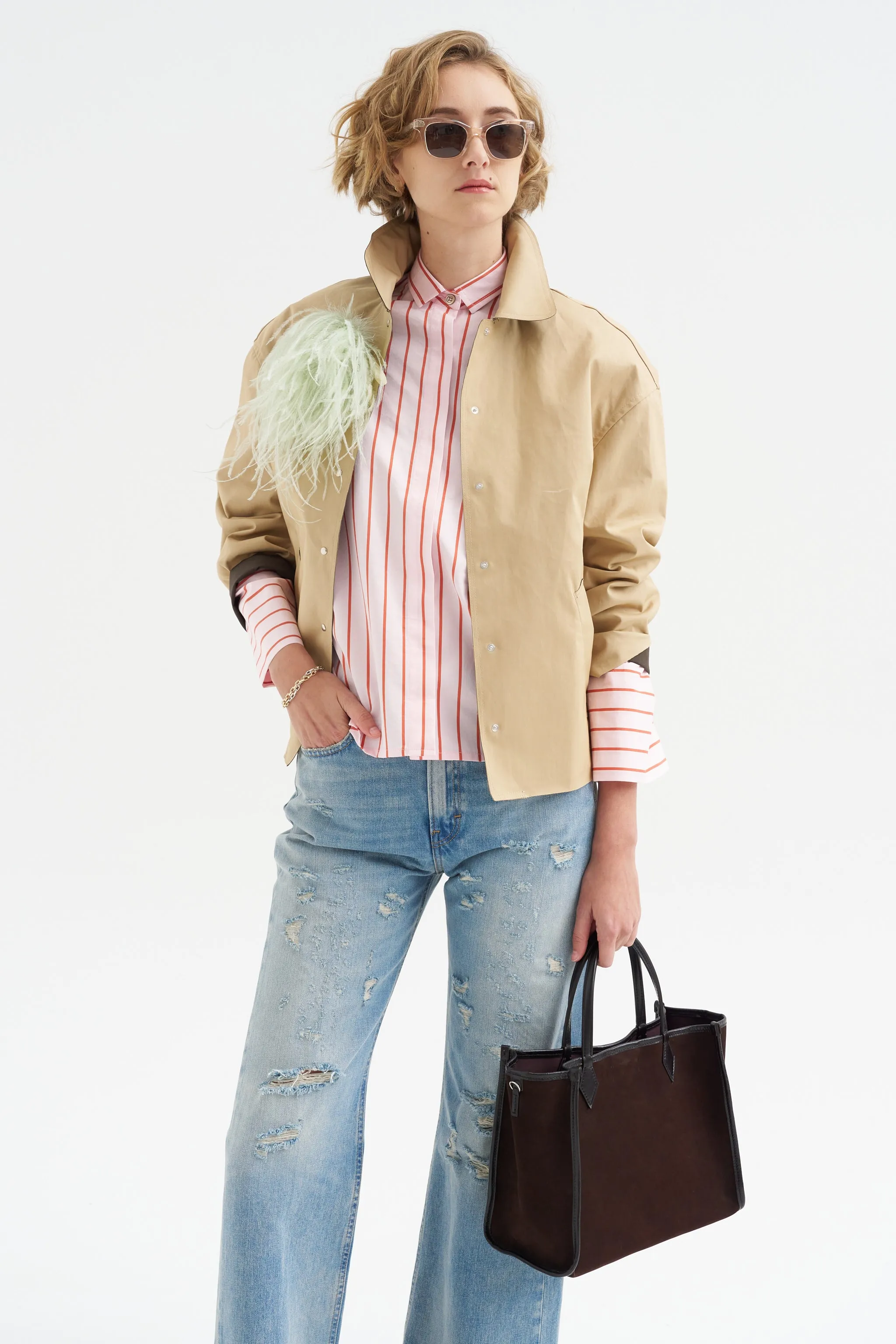 Stripe Button-Down Shirt, Dawn sold by Kick Pleat