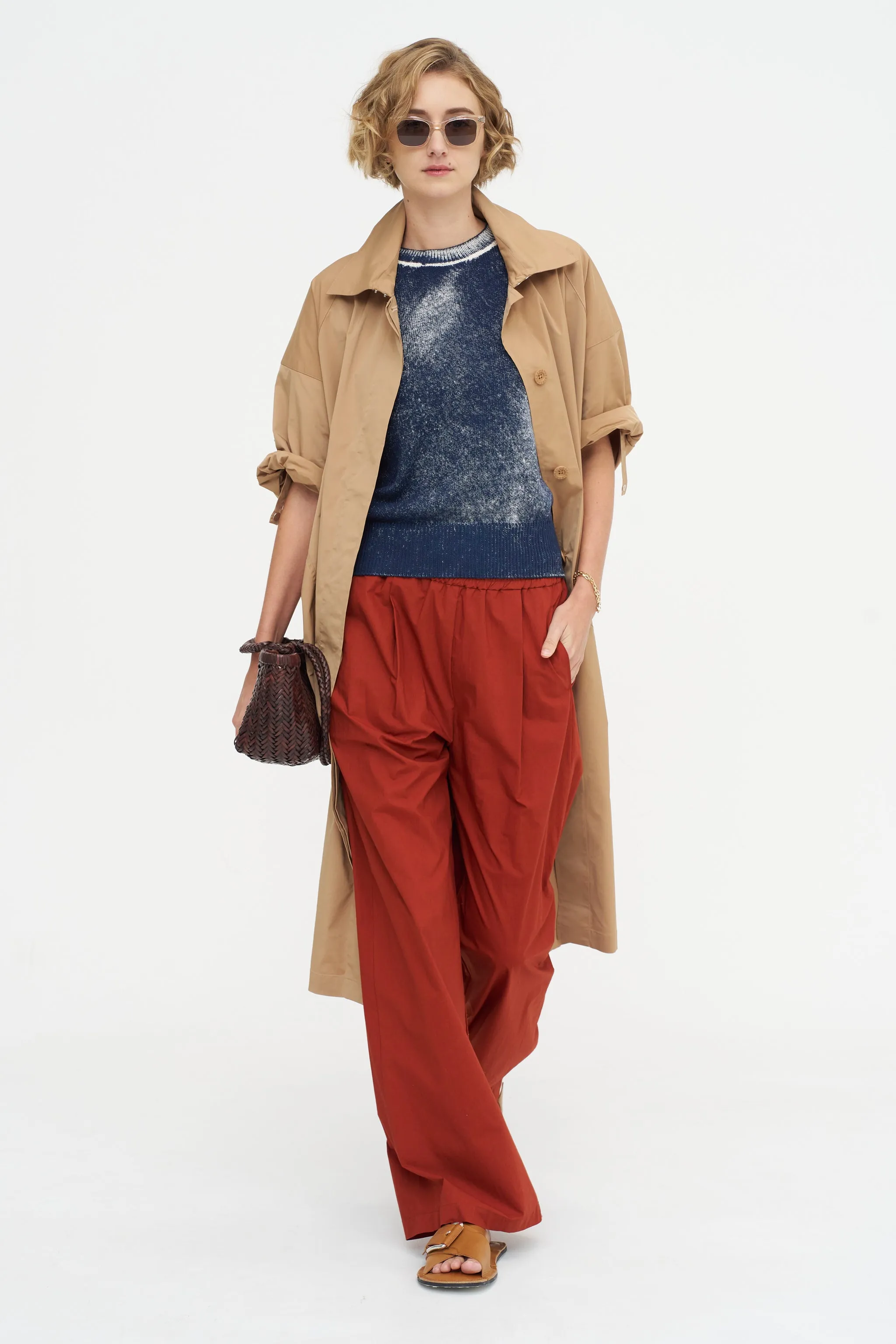 Short Sleeve Sweater, Marine sold by Kick Pleat product image thumbnail 2