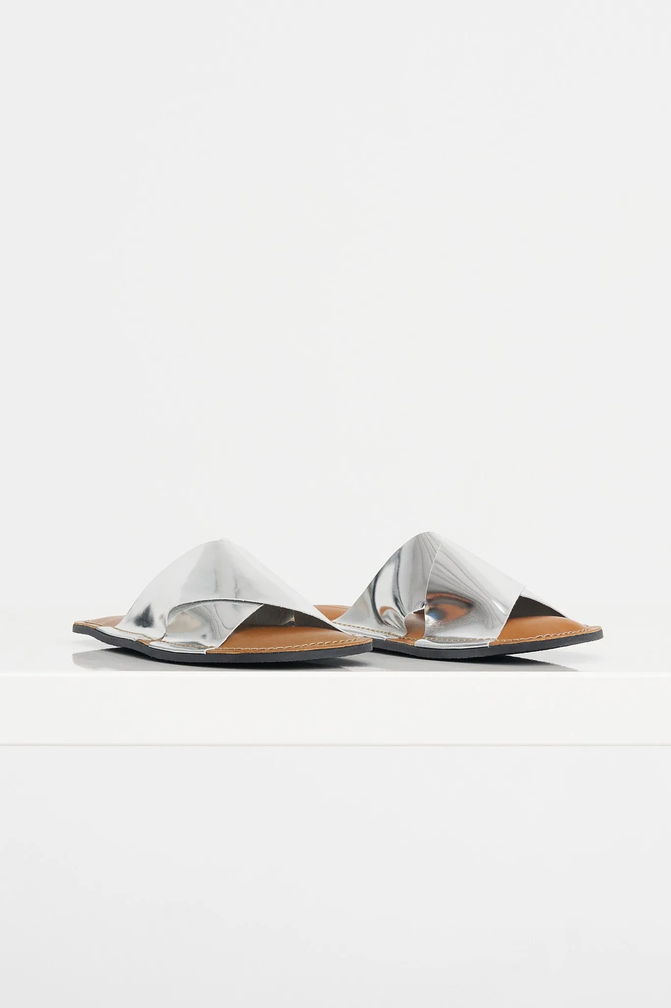 Flat Sandal, Silver sold by Kick Pleat product image thumbnail 5