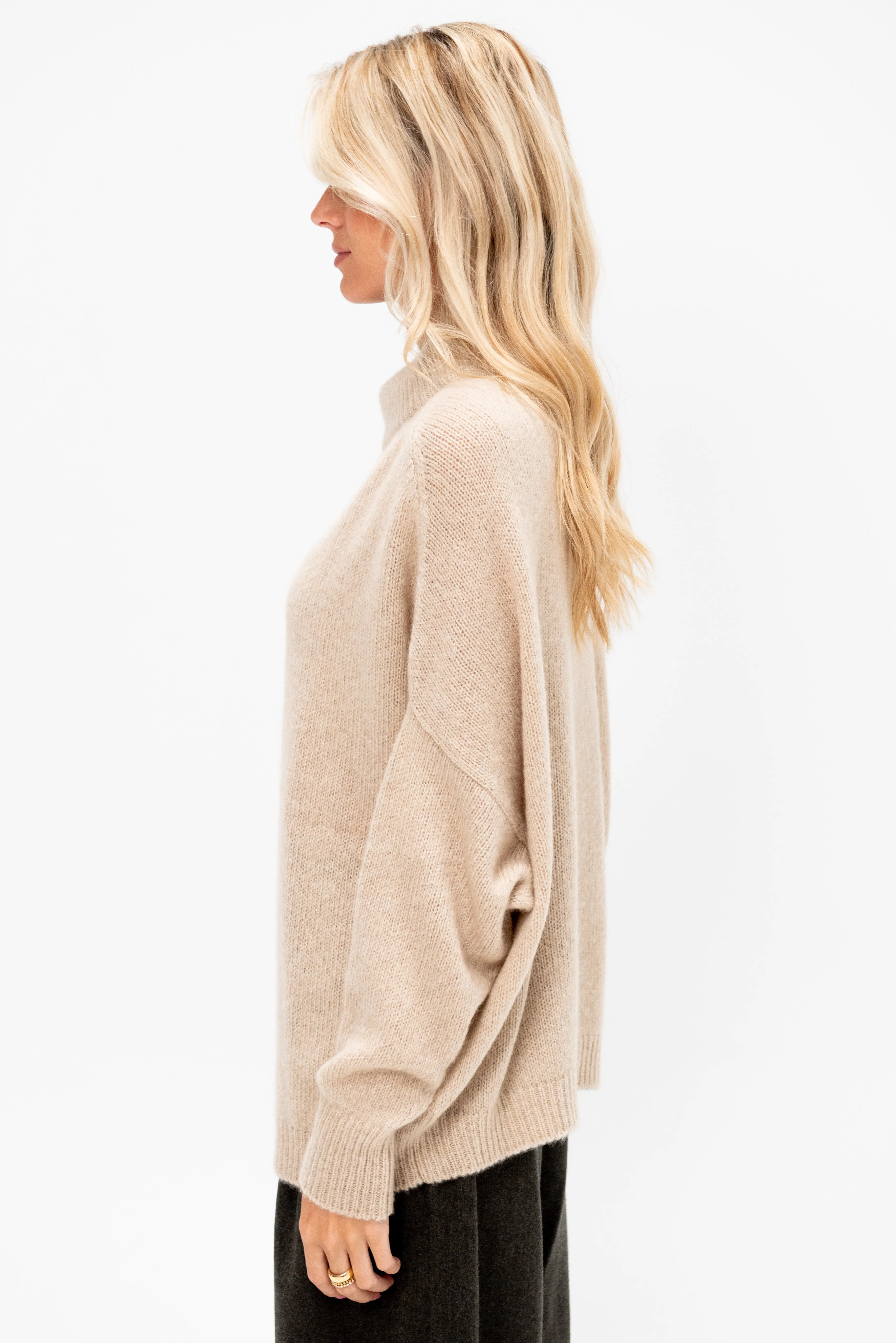 Crew Neck Kimono Sleeve Sweater sold by Kick Pleat product image thumbnail 4