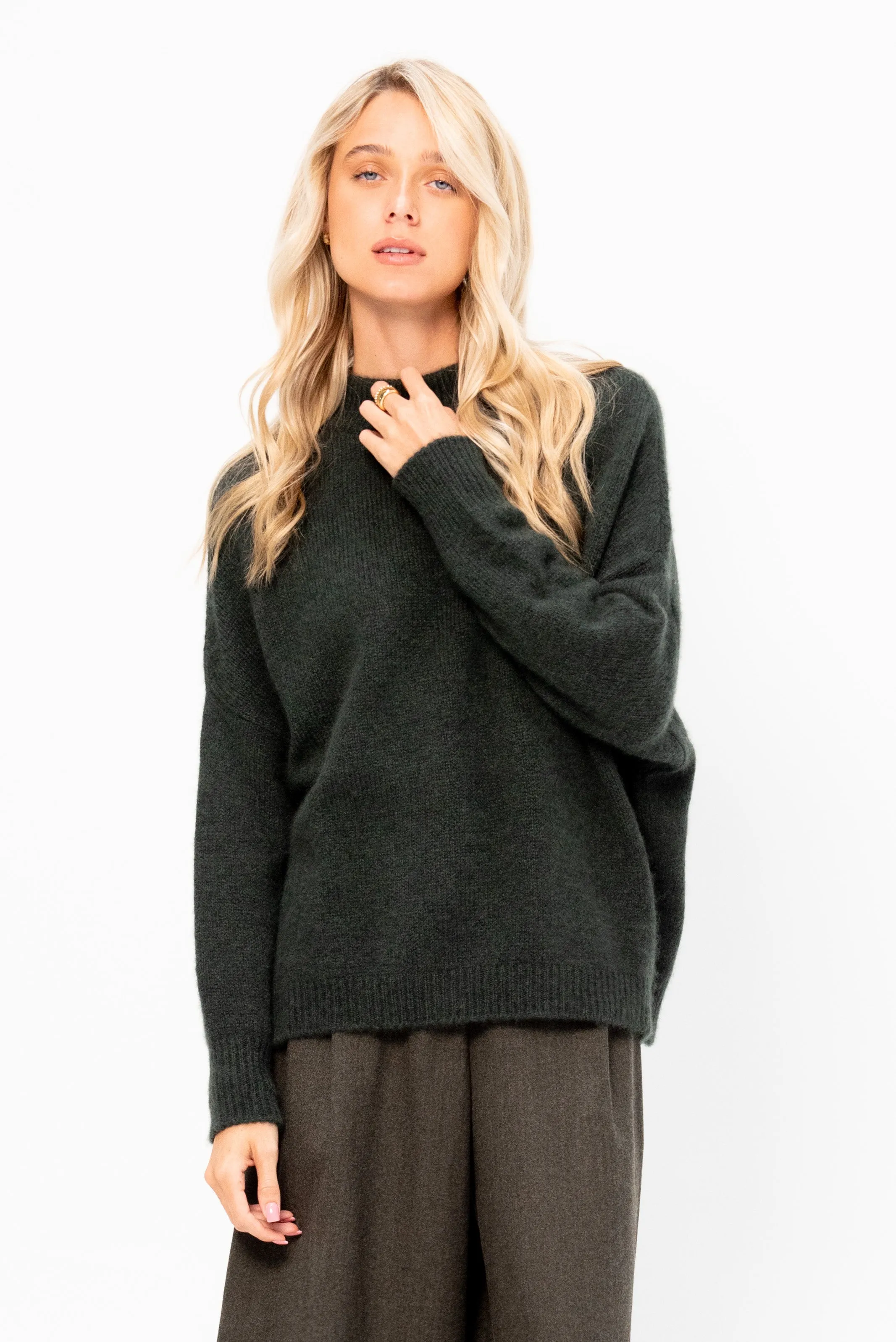 Crew Neck Kimono Sleeve Sweater sold by Kick Pleat product image thumbnail 2