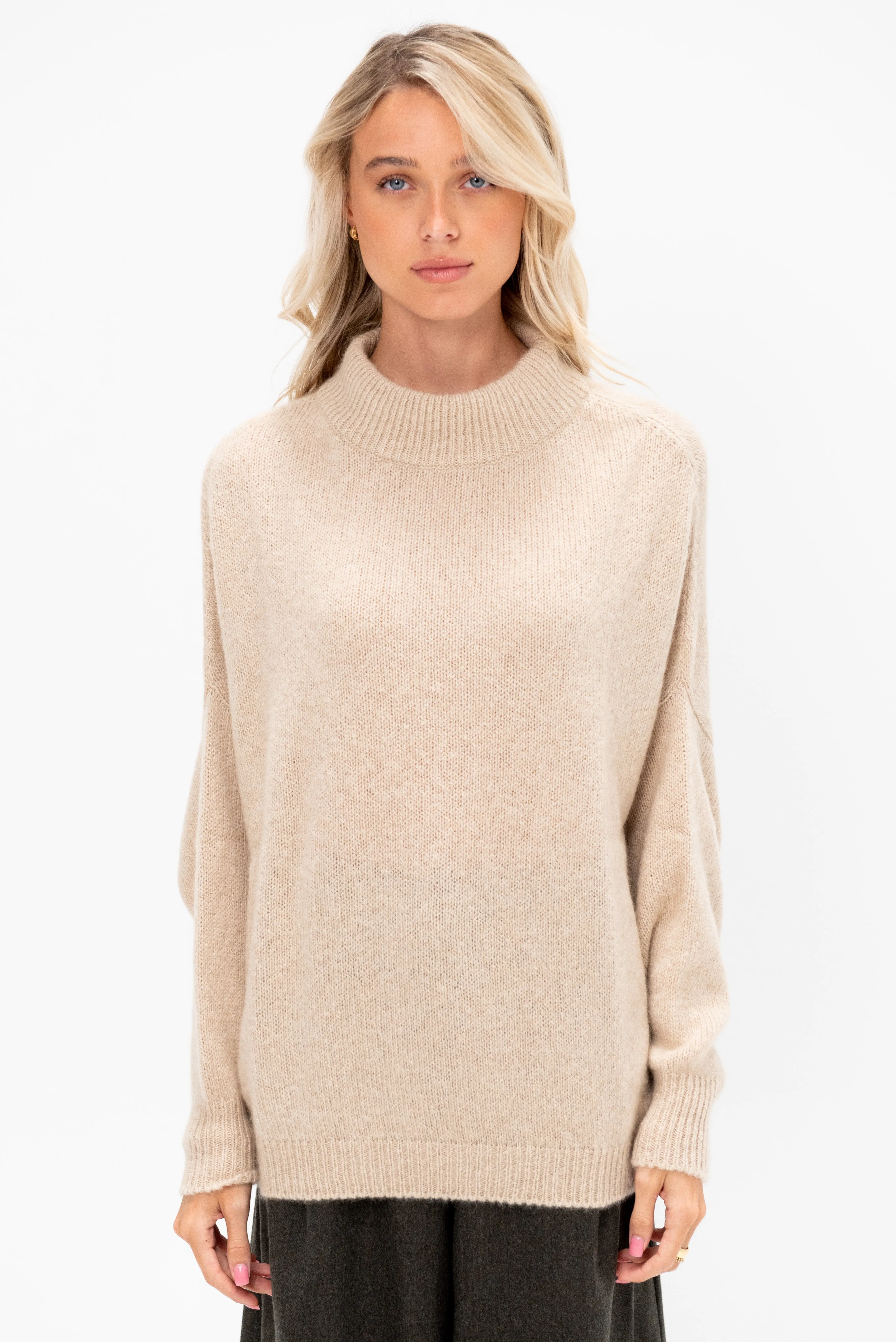 Crew Neck Kimono Sleeve Sweater sold by Kick Pleat product image thumbnail 3