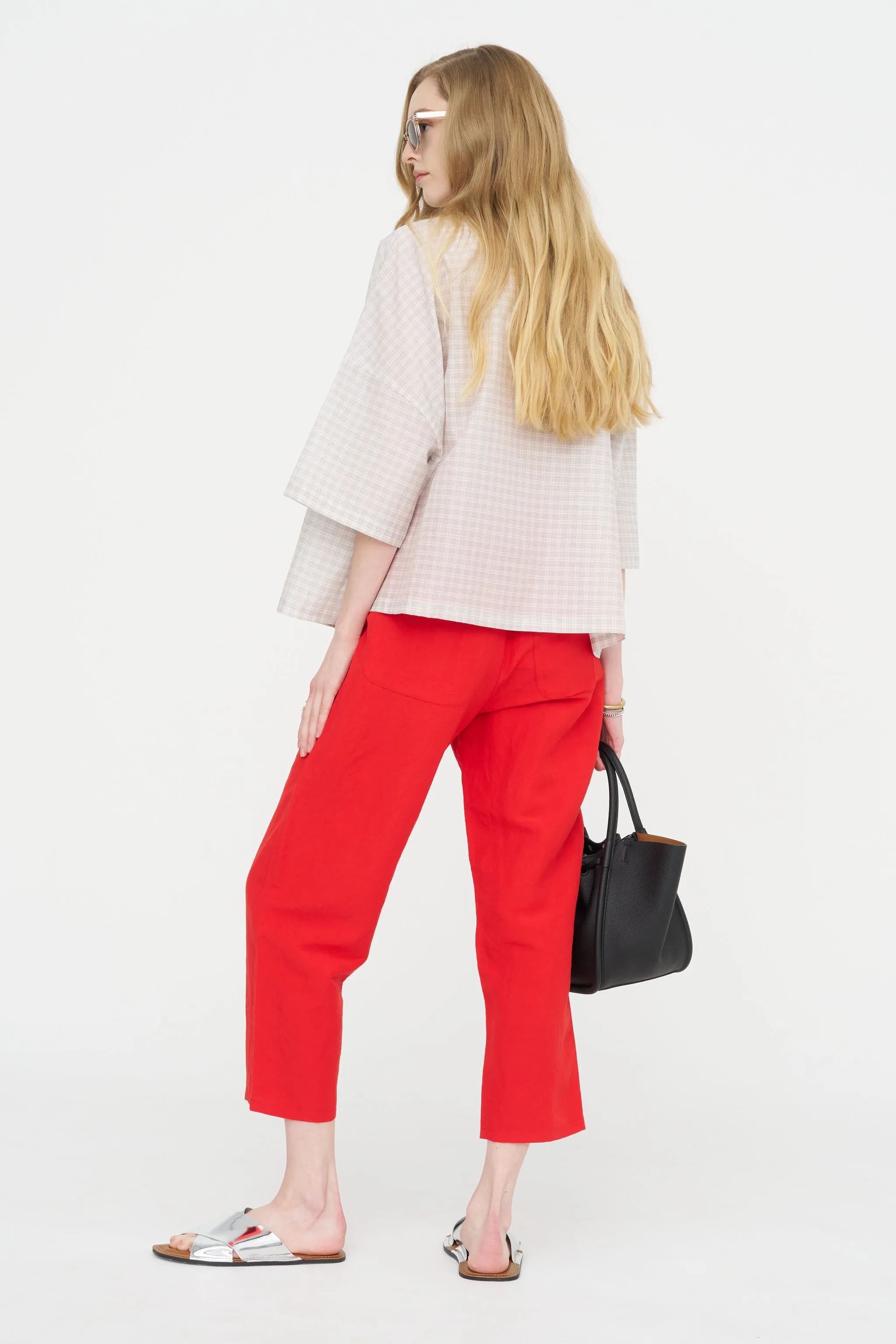 Elastic Waist Pants, Pomegranate sold by Kick Pleat product image thumbnail 2