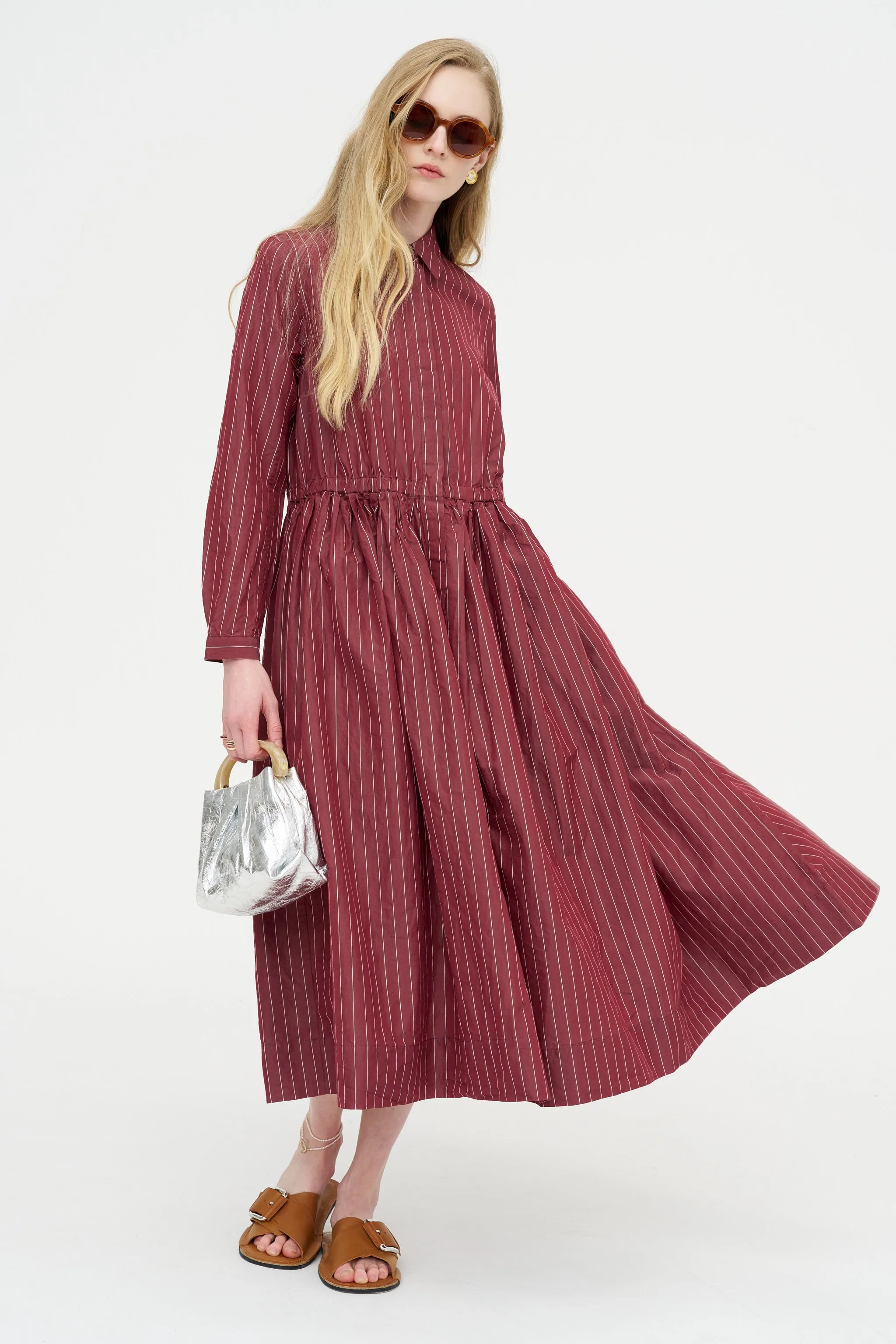 Panzi Dress - Cotsilk, Wine sold by Kick Pleat product image thumbnail 5