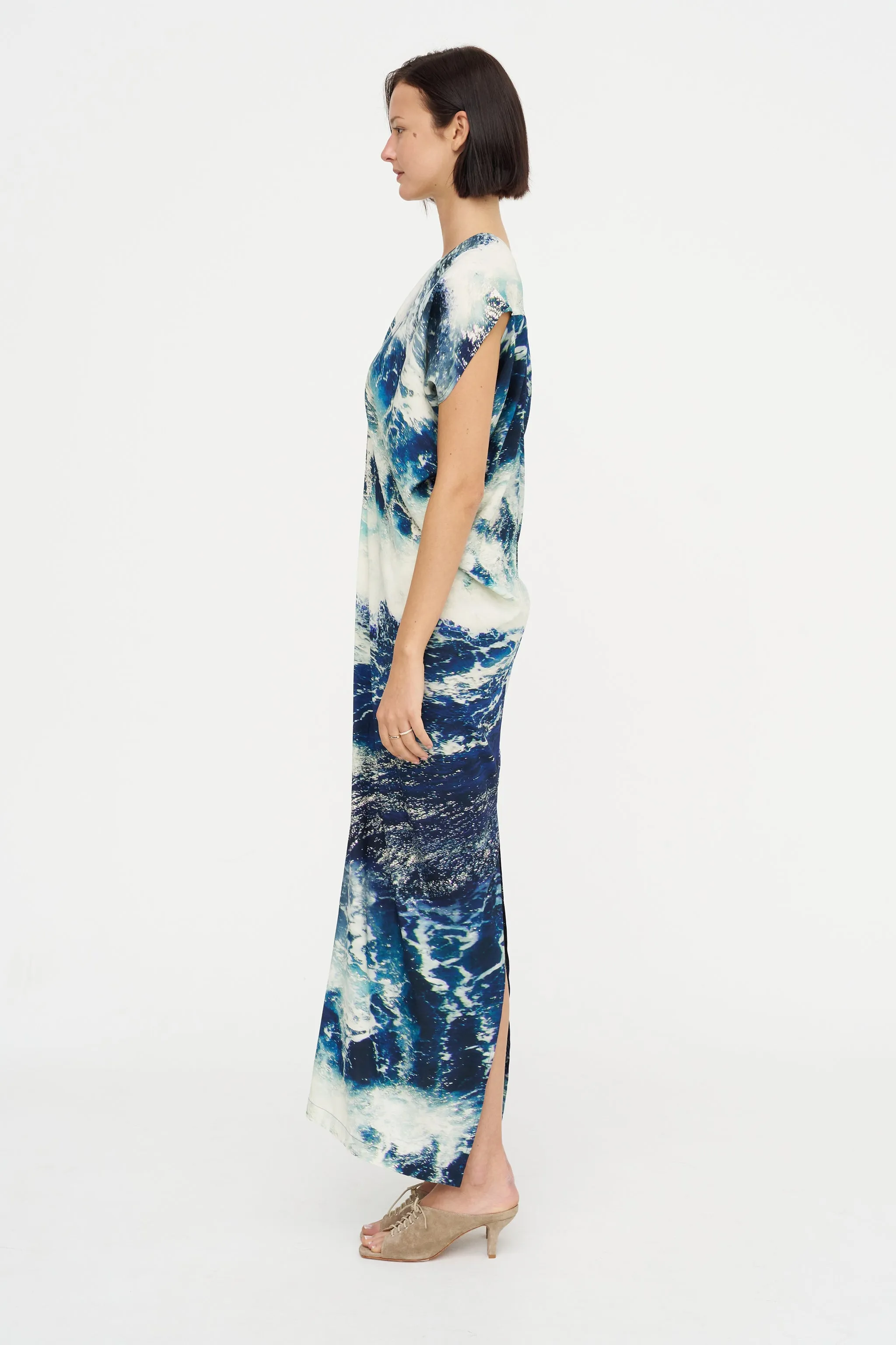 Long Issa Dress, Multi sold by Kick Pleat product image thumbnail 3