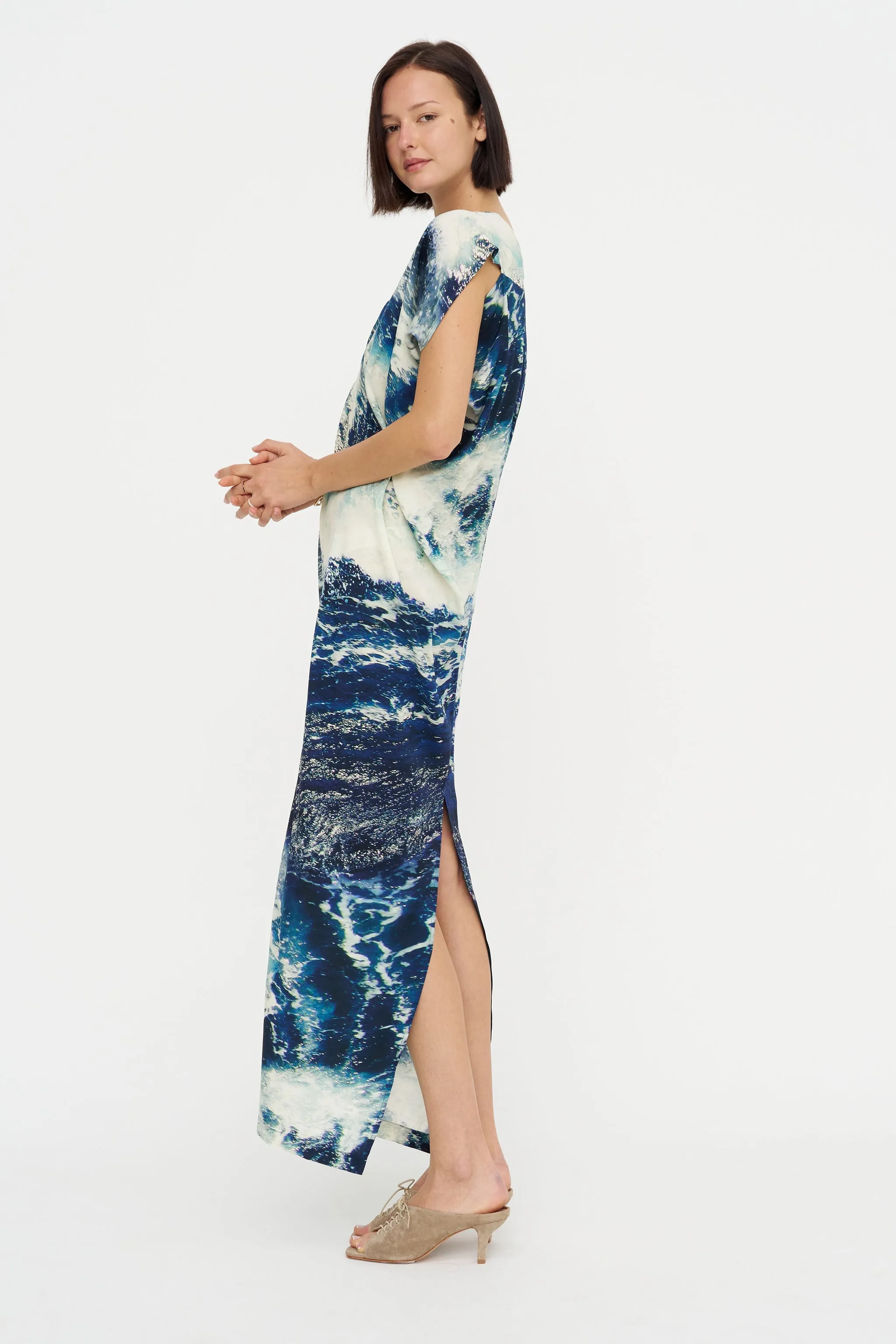 Long Issa Dress, Multi sold by Kick Pleat product image thumbnail 5