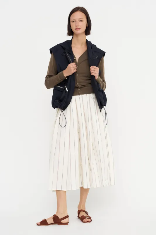 V-Neck Buttoned Cardigan, Mushroom sold by Kick Pleat